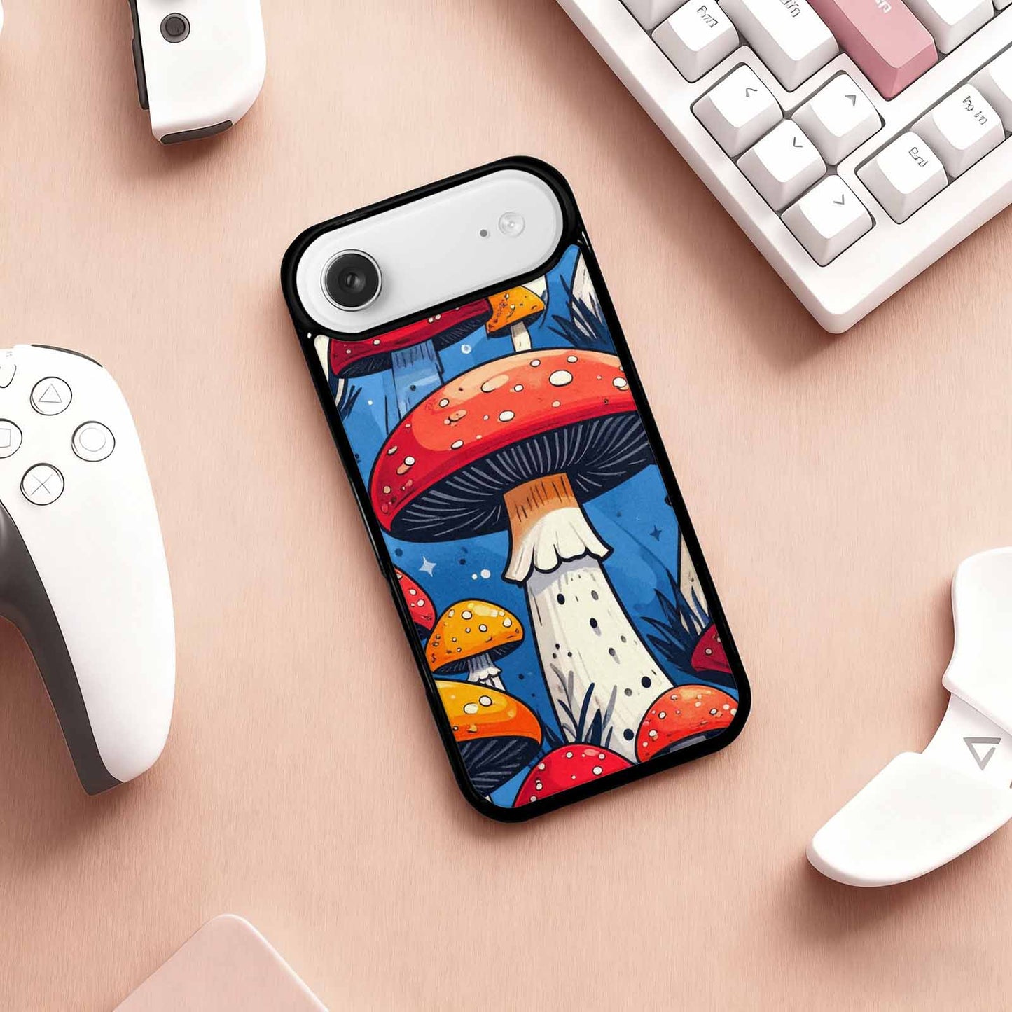iPhone 17 Air Case — Vivid Winter Mushroom Seamless Cartoon Cute, Custom Print Case Cover