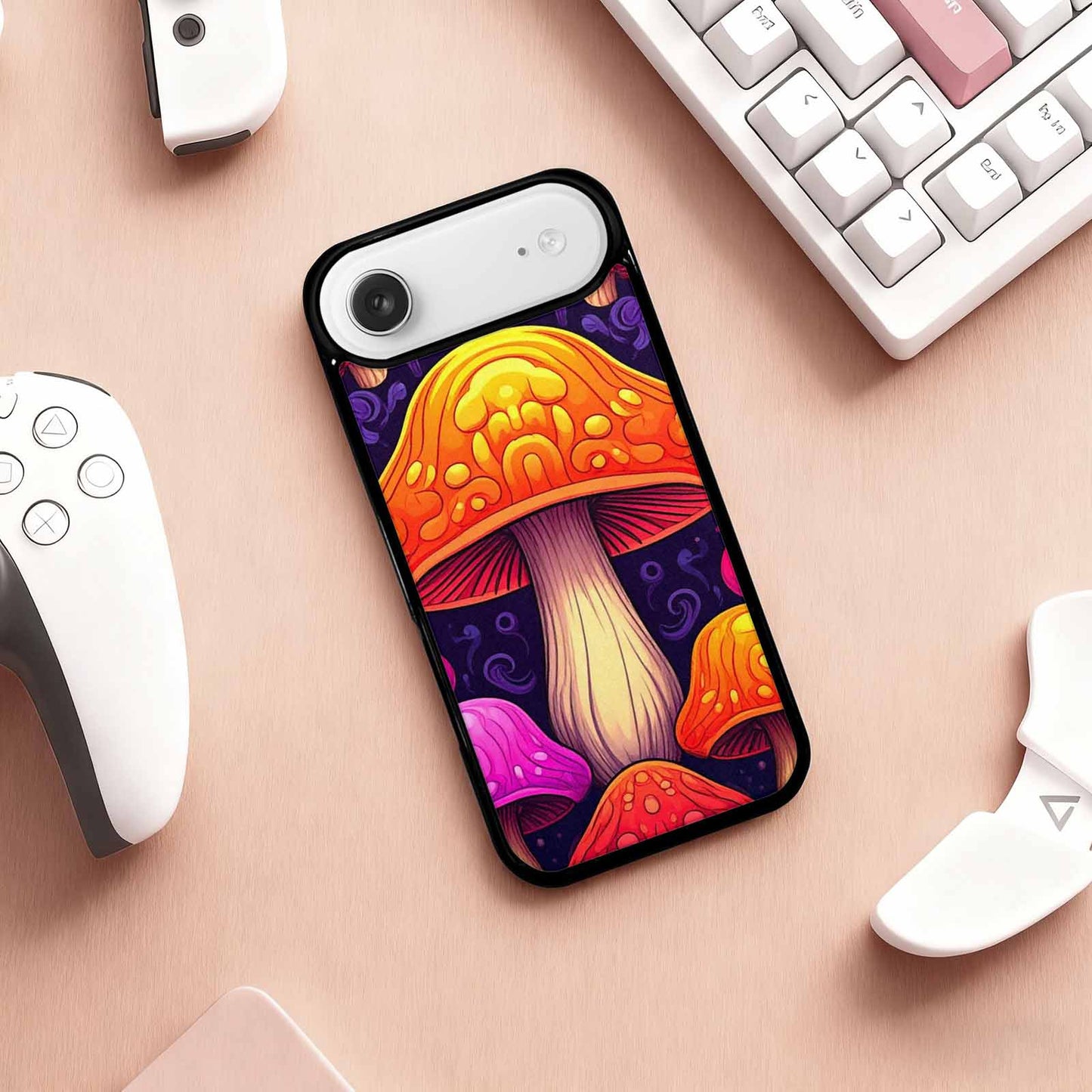 iPhone 17 Air Case — Psychedelic Mushroom Cartoon Pattern Cartoon Cute, Custom Phone Case