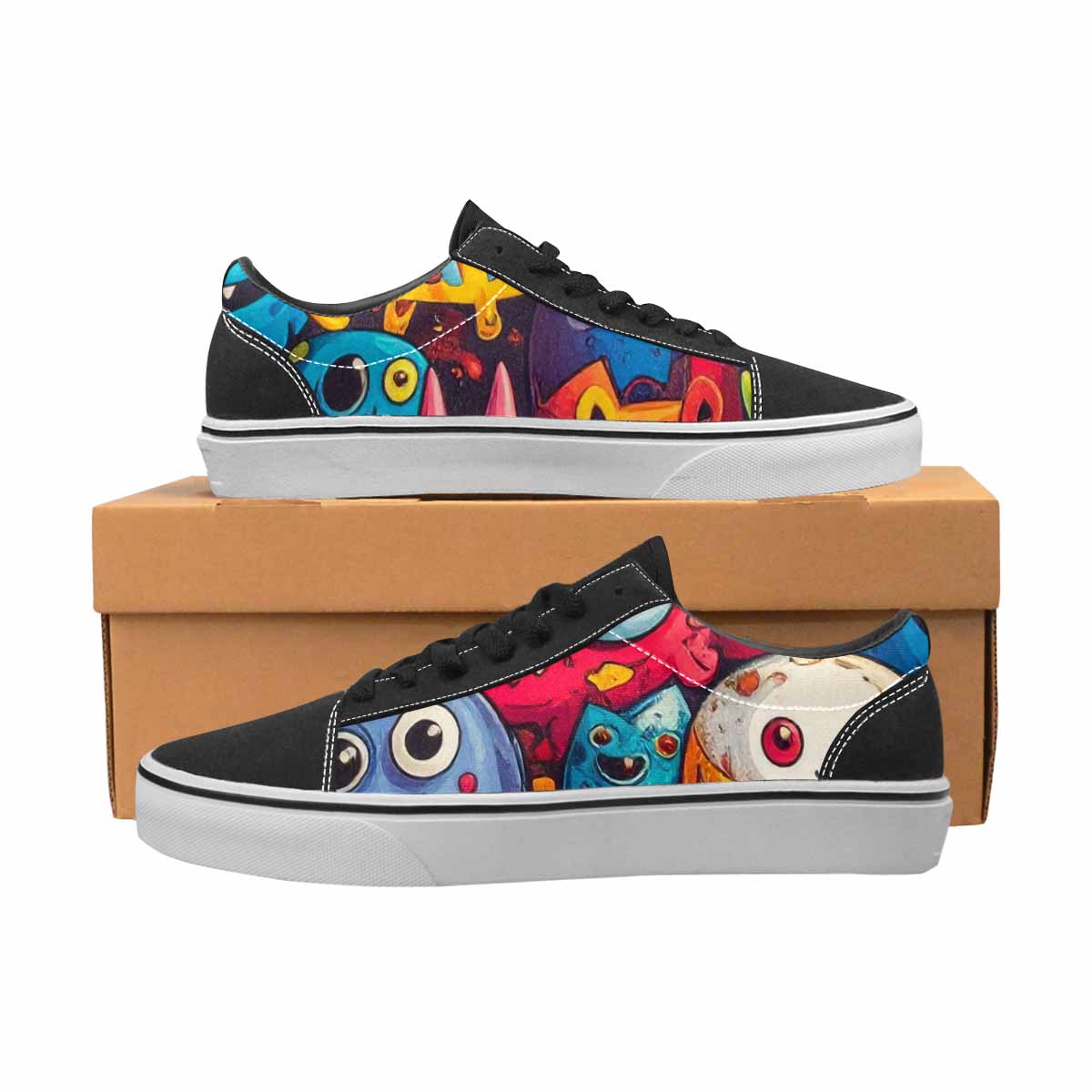 MEN'S Cartoon Monster Character Canvas Lace-Up Y2K Sneakers