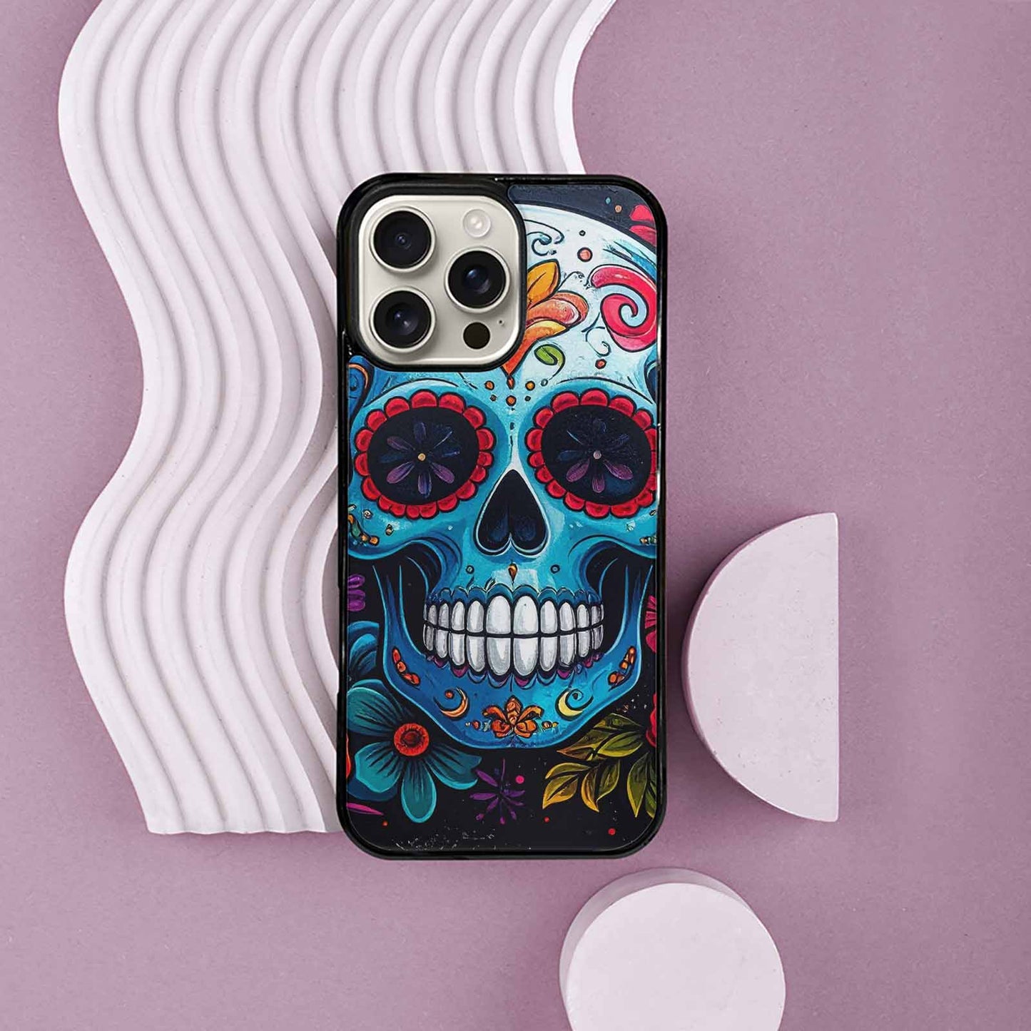iPhone 16 Pro Max Case — Graffiti Skull Art Seamless Pattern Vibrant, Custom Made Phone Cover