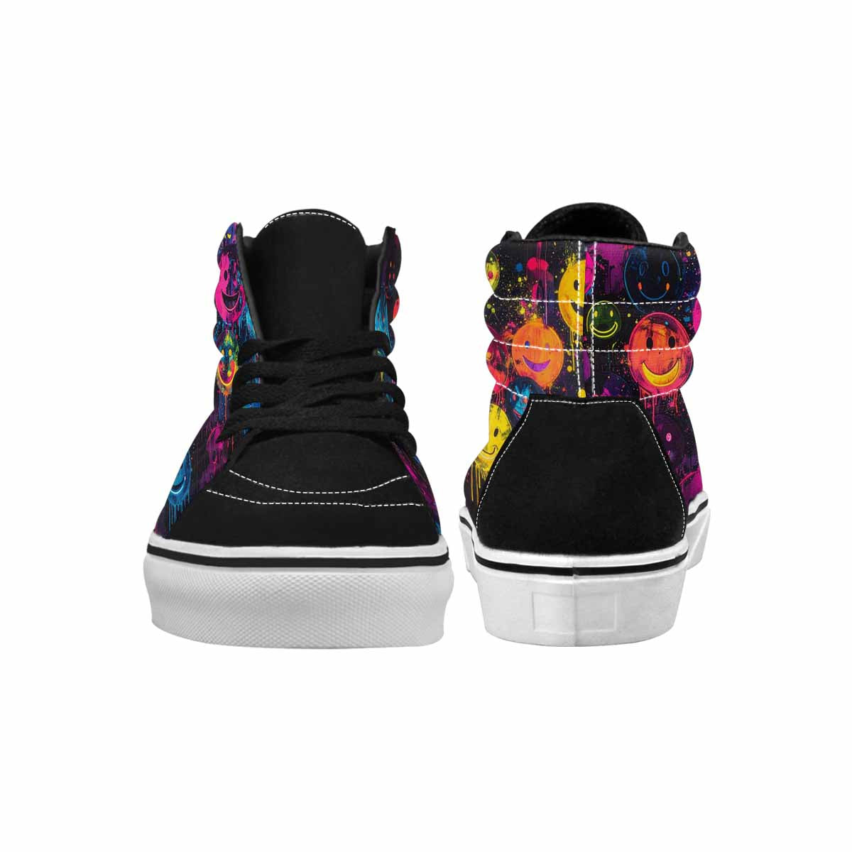 MEN'S Smiley Faces × Glow High Top Canvas Dreamlike Shoes