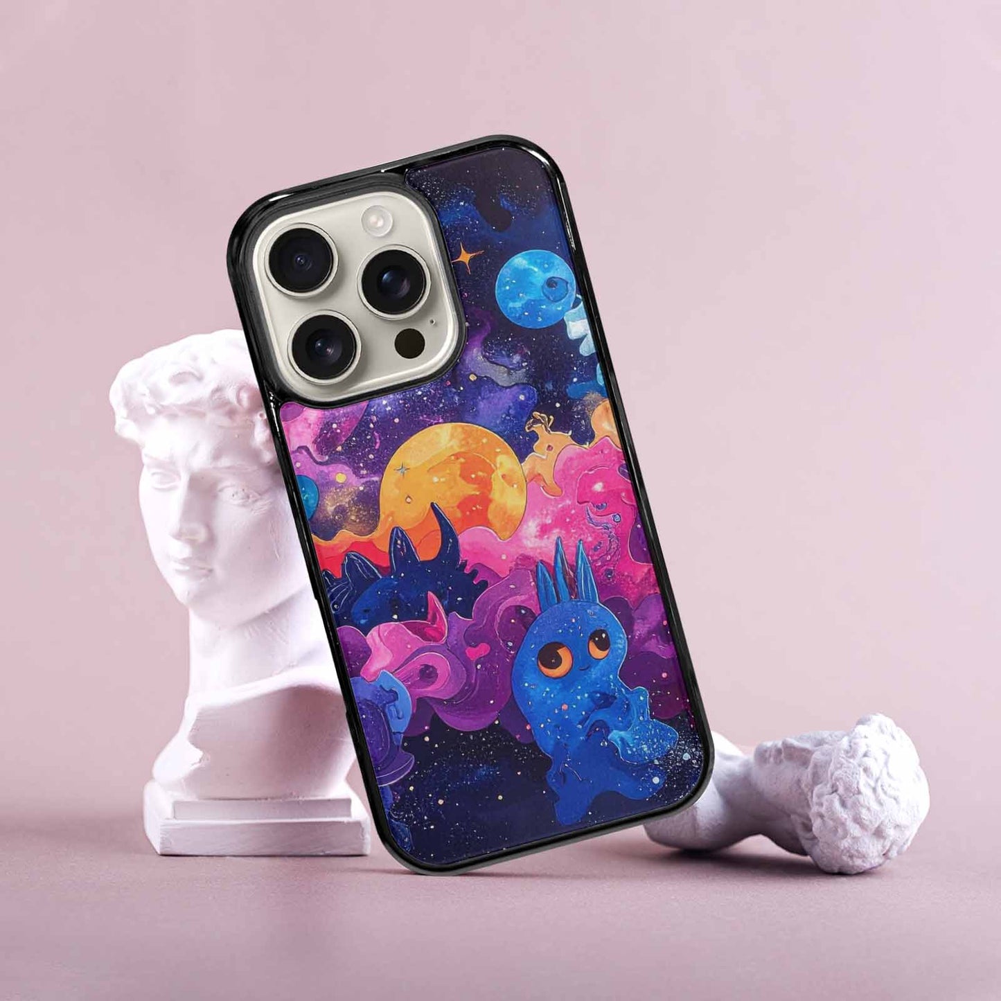 iPhone 16 Pro Case — Cosmic Creature And Object Mashup Pattern, Custom Made Phone Cover