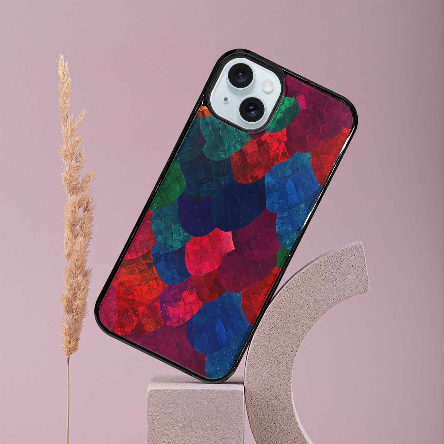 iPhone 15 Plus Case — Snake Print Dark Seamless Pattern Vibrant, Customized Protective Case