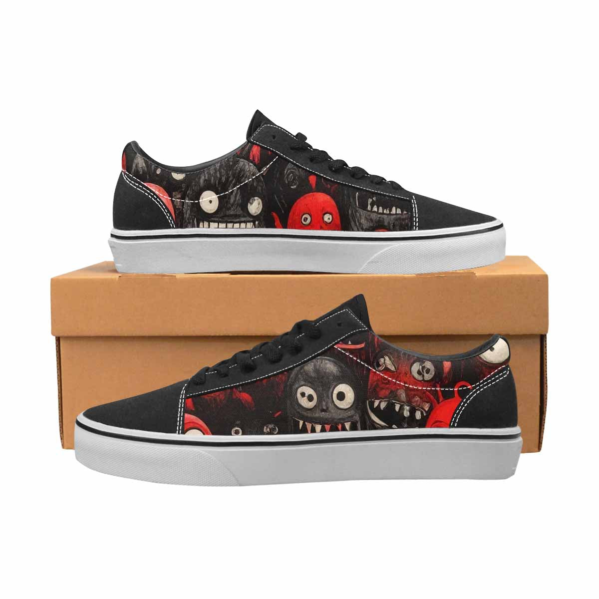 WOMEN'S Monsters (general) Lace-Up Canvas Cottagecore Sneakers