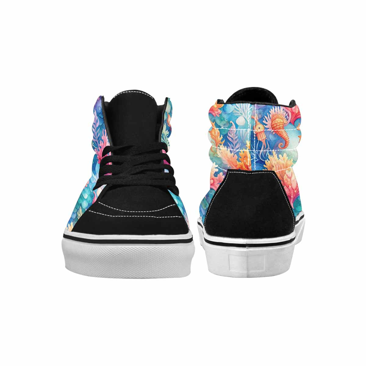 WOMEN'S Fish Scale Coral High Top Canvas Cottagecore Shoes