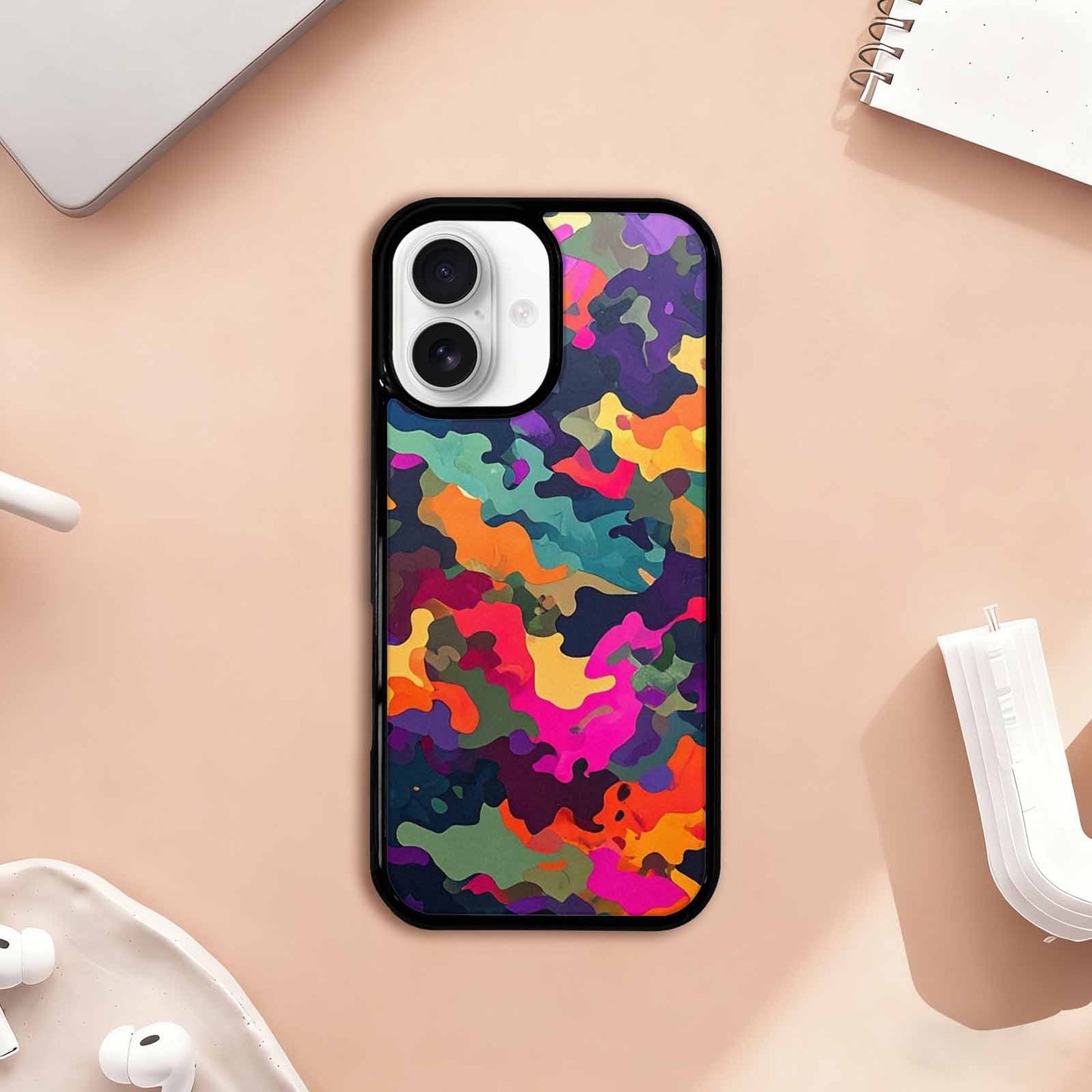 iPhone 17 Case — Small Military Camouflage Blotch Camo, Personalized Phone Case