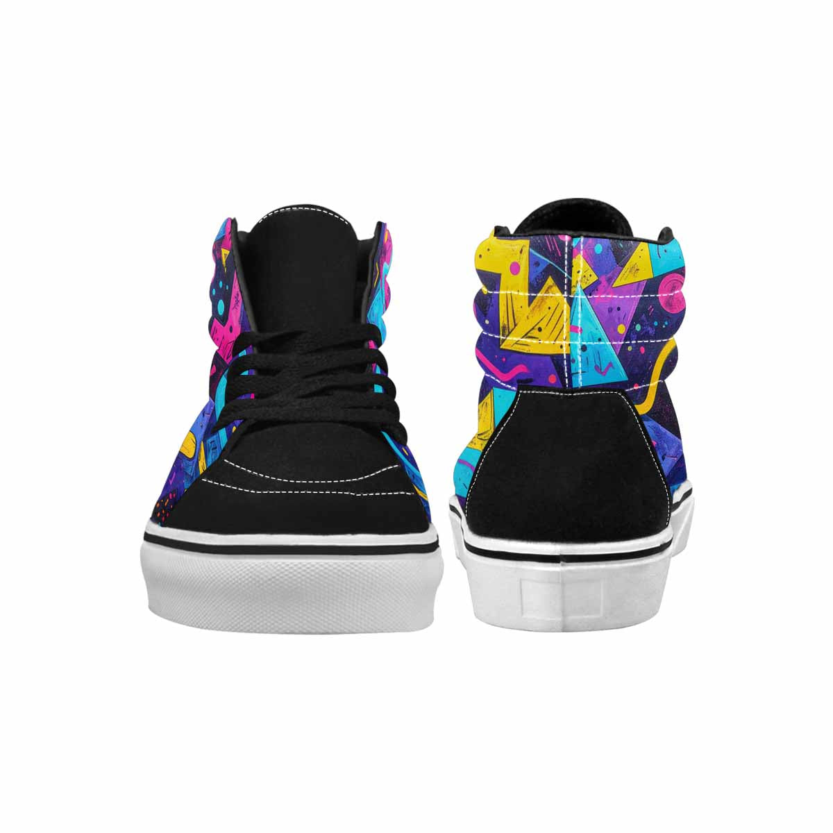 MEN'S Memphis Squiggles Triangles Dots High Top Canvas Dreamcore Shoes