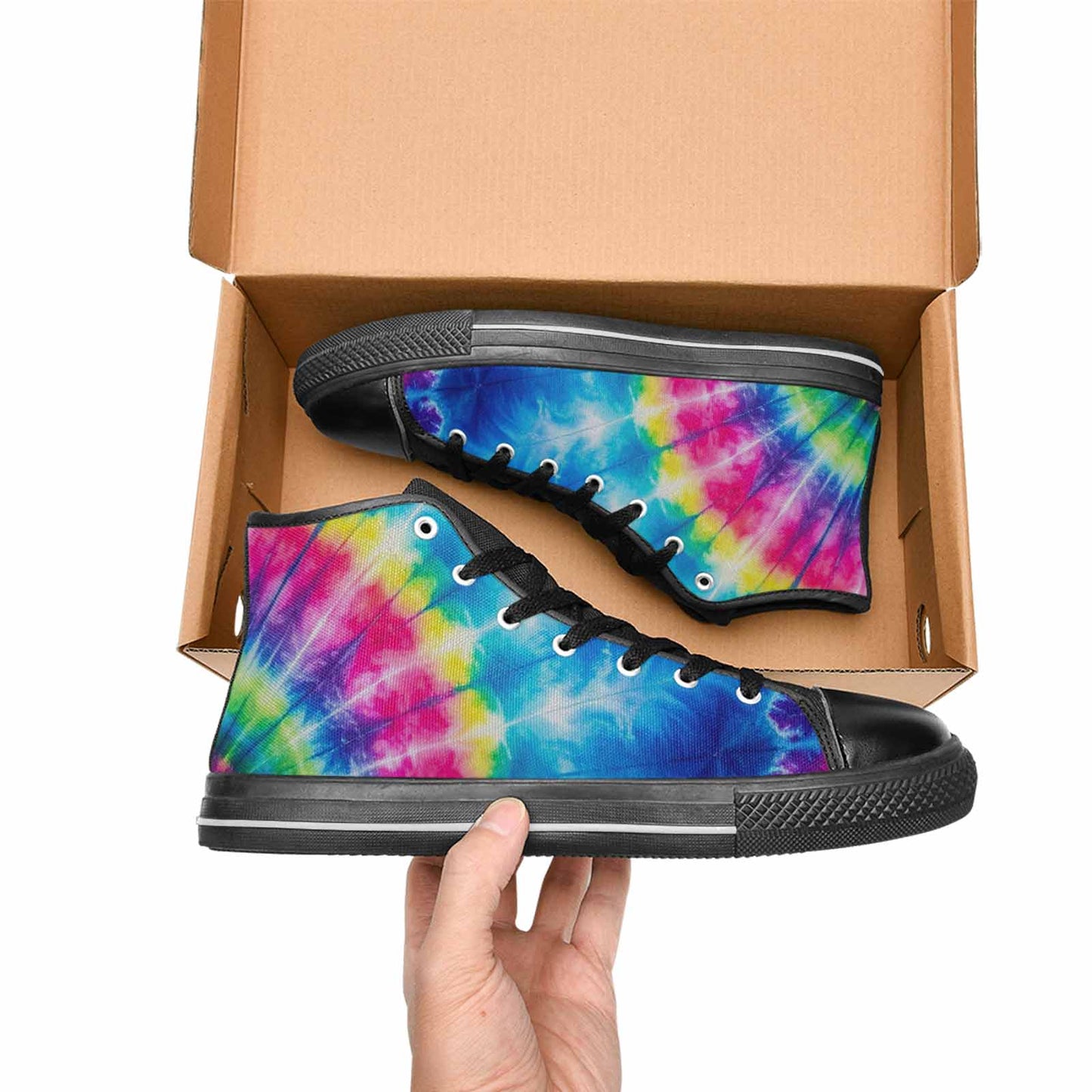 WOMEN'S Tie Dye Acid Wash Color High Top Canvas Dreamcore Sneakers