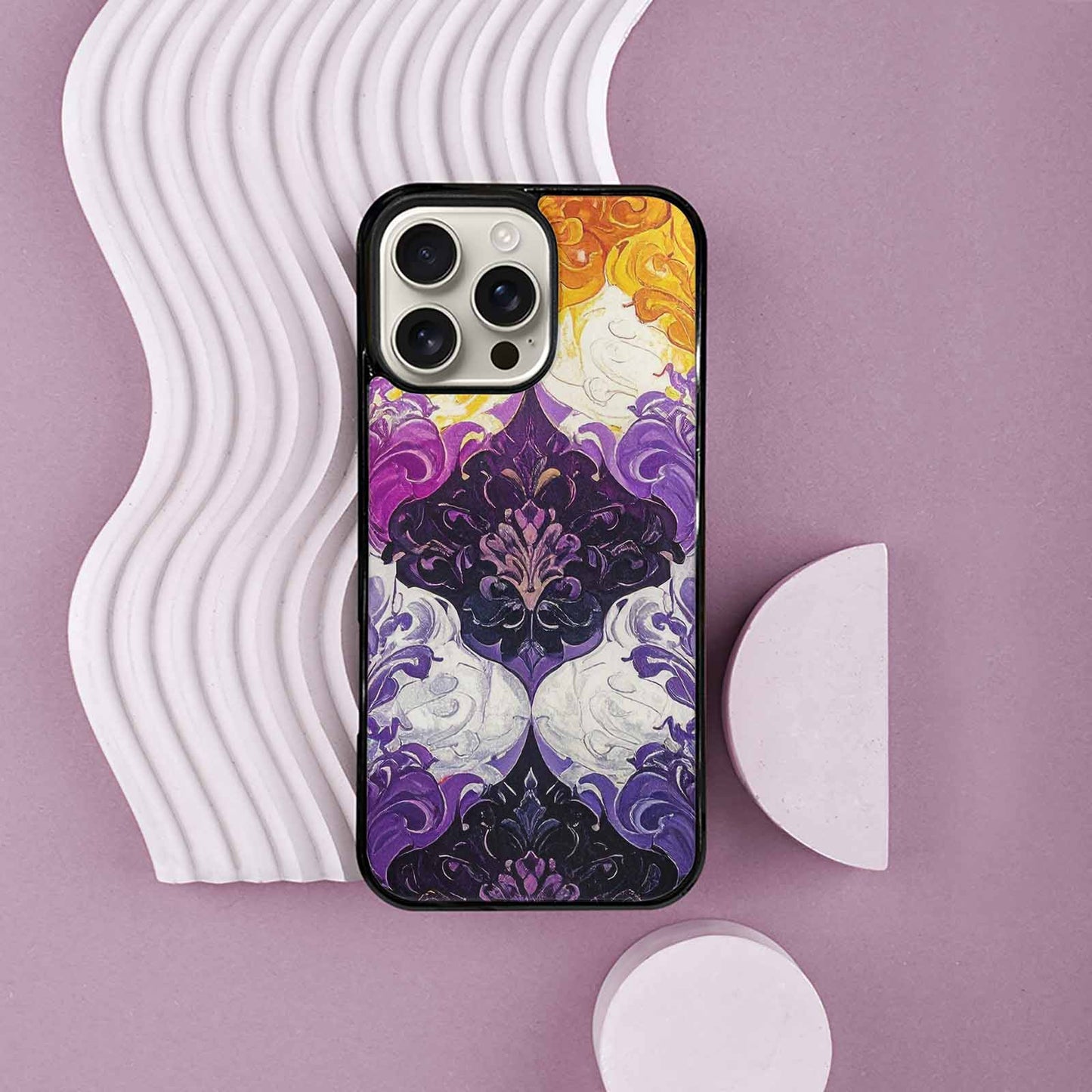 iPhone 16 Pro Max Case — Nonbinary Flag Color Theme Small Rainbow, Unique Phone Case Design