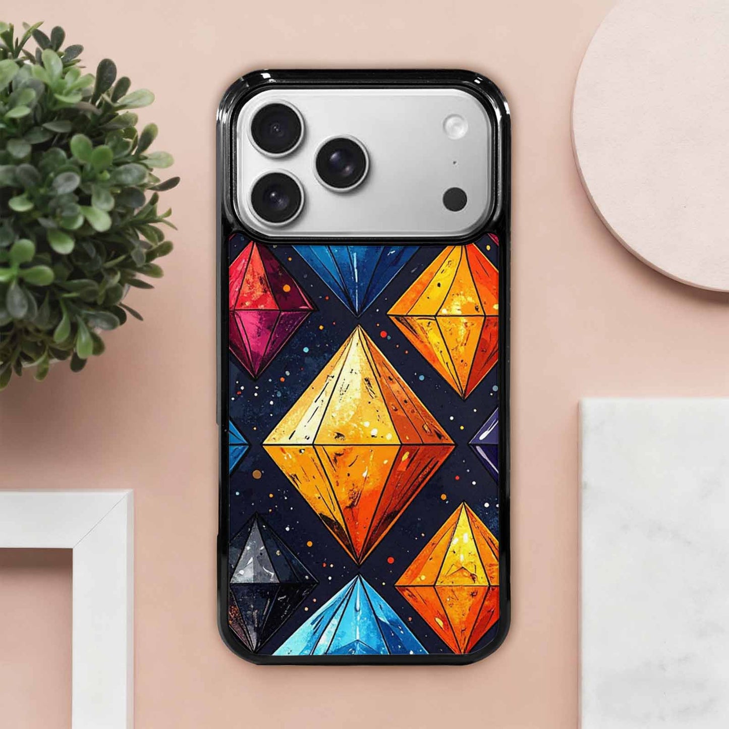 iPhone 17 Pro Max Case — Vintage Summer Diamond Retro Vintage, Custom Printed Phone Case