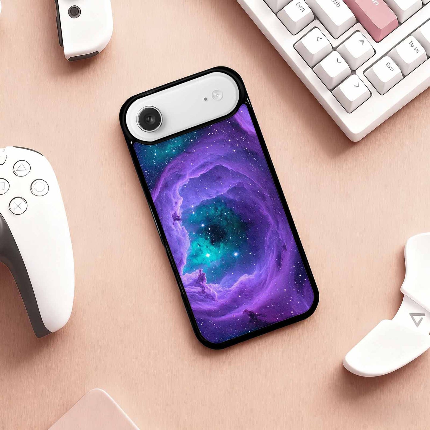 iPhone 17 Air Case — Seamless Tileable Pattern Of Swirling Galaxy, Custom Art Phone Cover