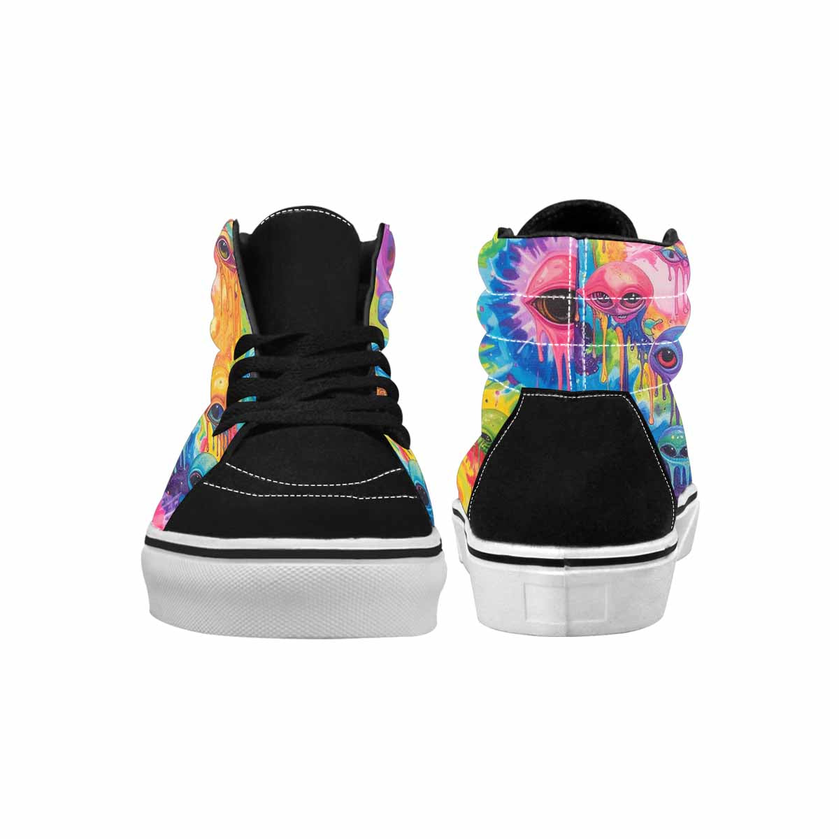 MEN'S Aliens Tie Dye High Top Canvas Aesthetic Shoes