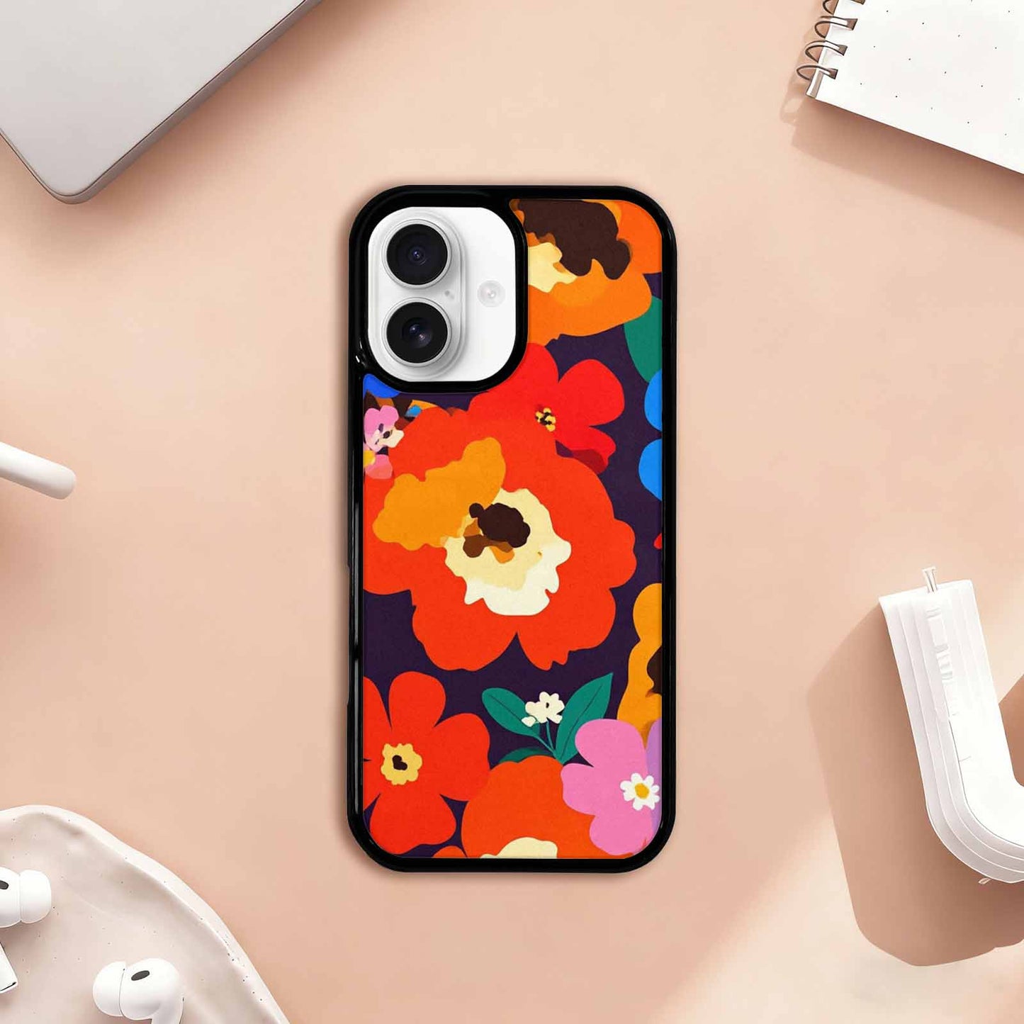 iPhone 17 Case — Leopard Print Floral Seamless Animal Print, Personalized Phone Case