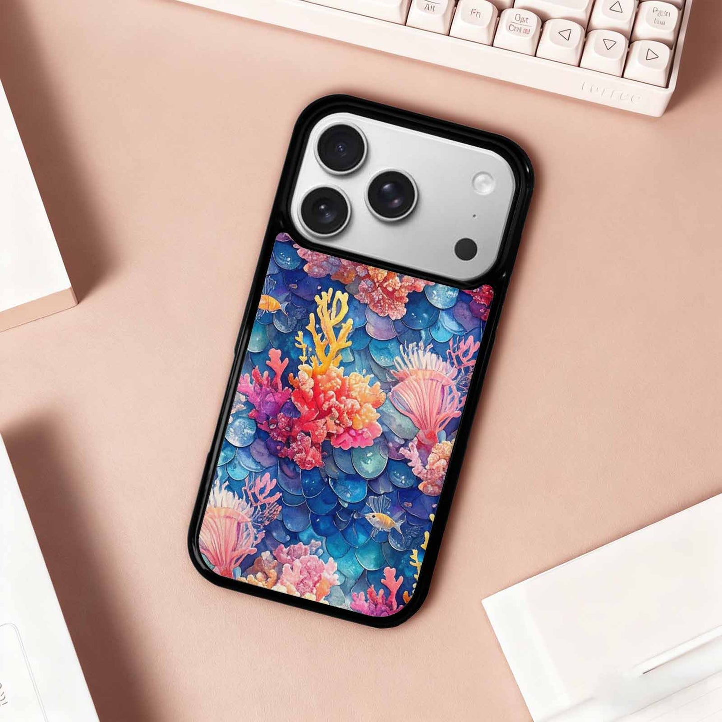 iPhone 17 Pro Case — Small Fish Scale And Coral Original, Custom Made Phone Cover