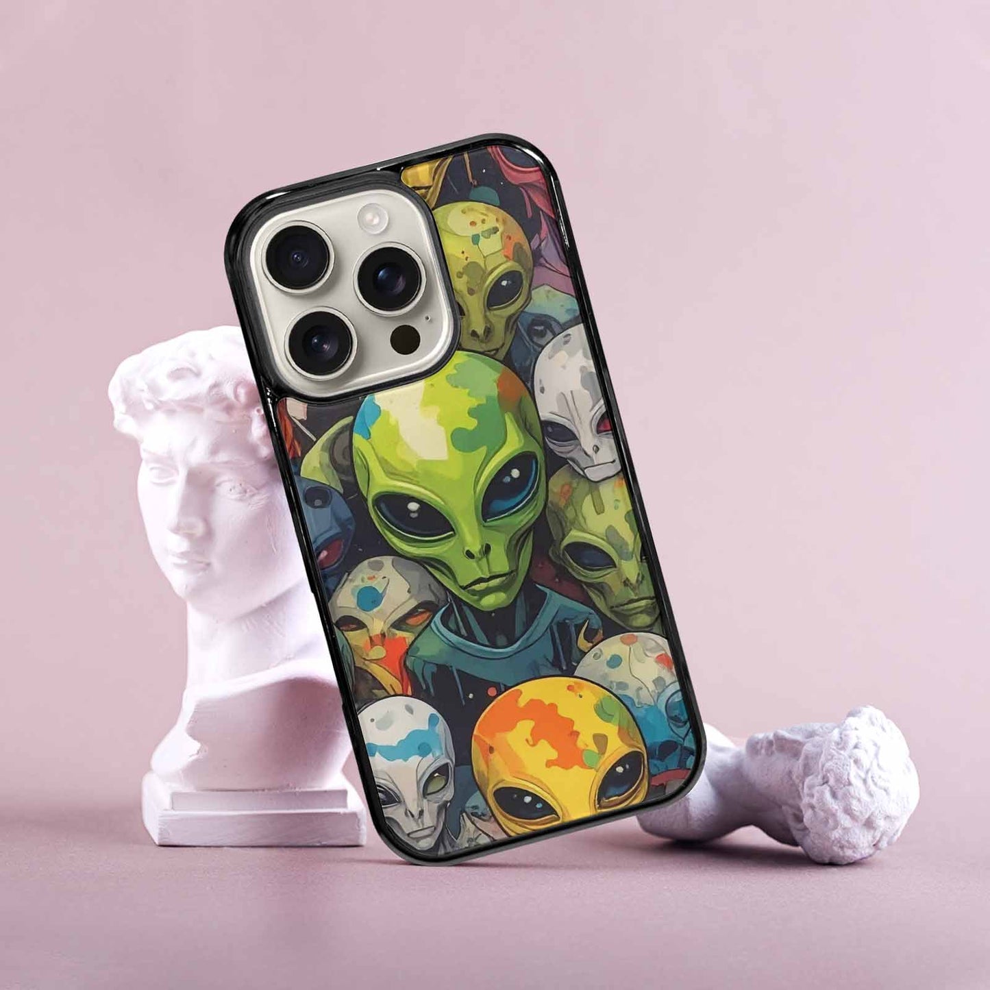 iPhone 16 Pro Case — Aliens Camo Aliens Pattern Hundreds Of, Personalized Phone Case