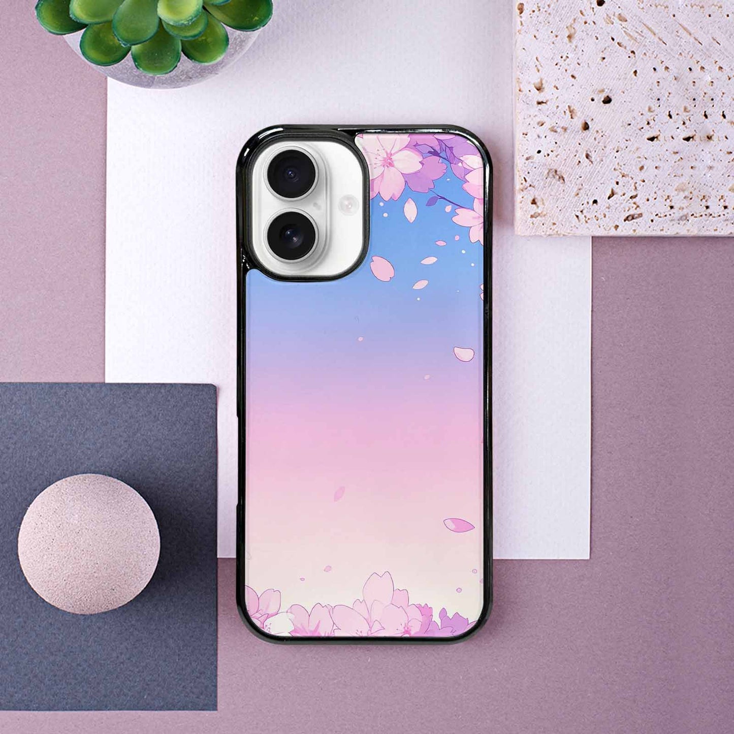iPhone 16 Case — Anime Cherry Blossom Custom, Custom Print Case Cover