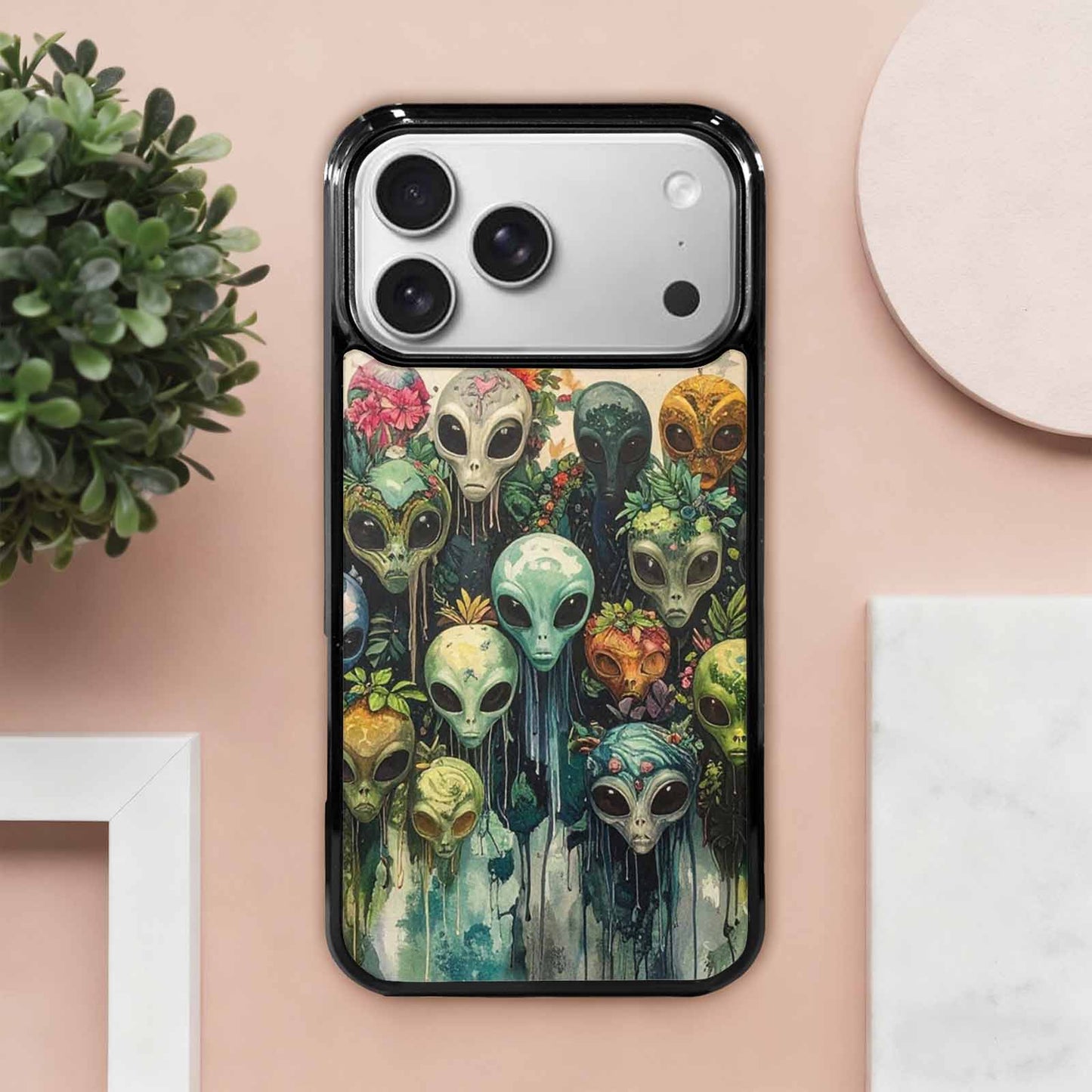 iPhone 17 Pro Max Case — Aliens Pattern Hundreds Of Alien Scifi, Custom Designed Case Cover