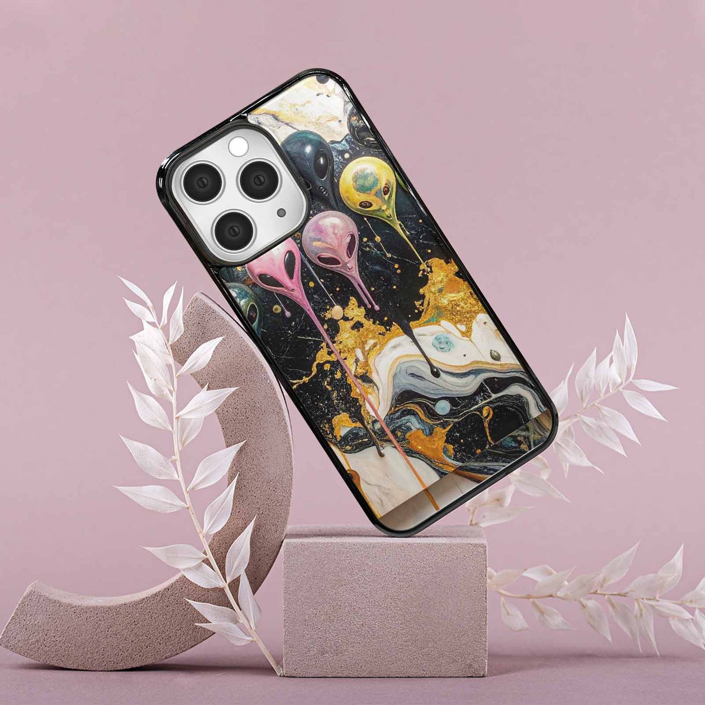 iPhone 15 Pro Max Case — Aliens Marblemelting Aliens Pa, Custom Print Case Cover