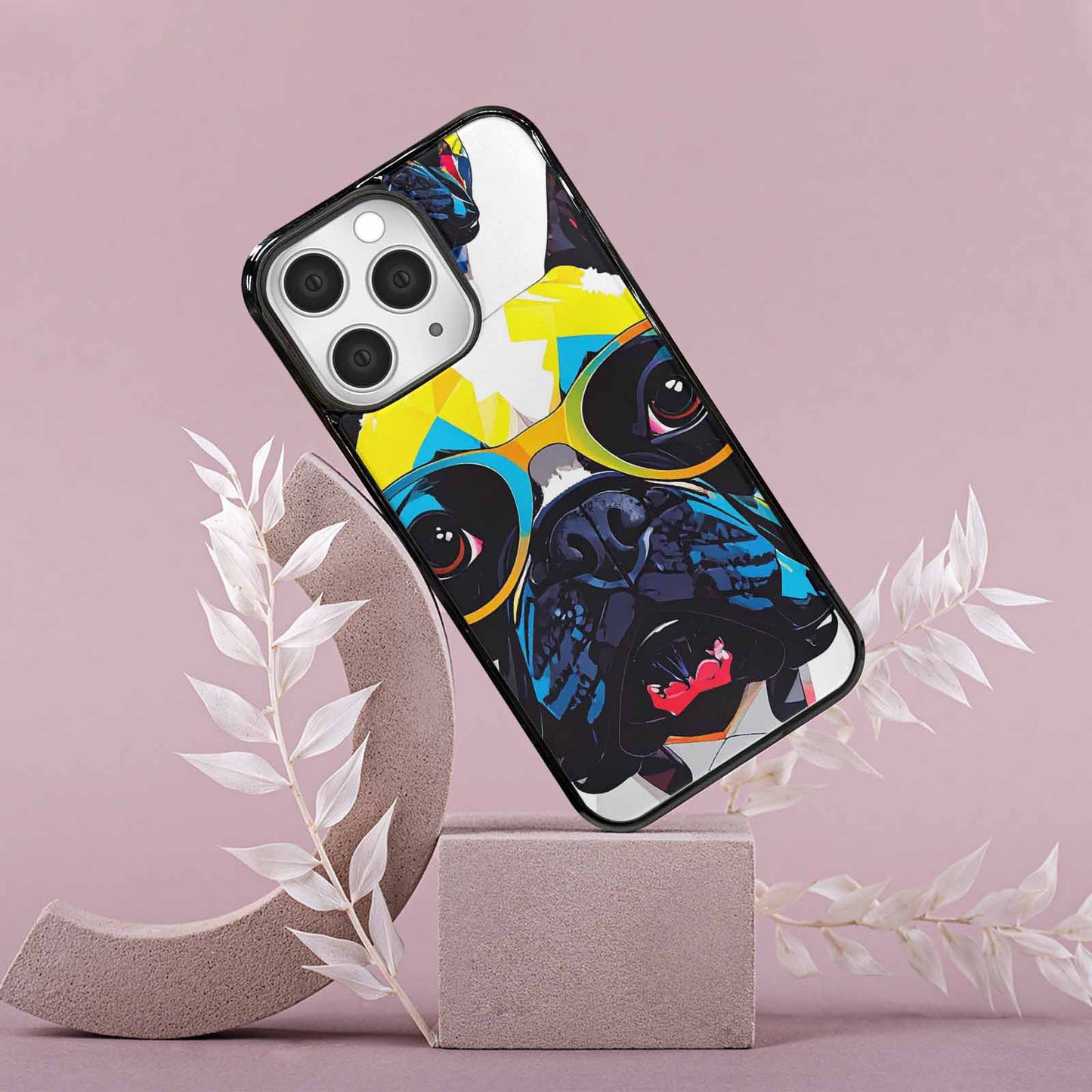 iPhone 15 Pro Max Case — French Bulldog Pop Art Pattern, Custom Designed Case Cover