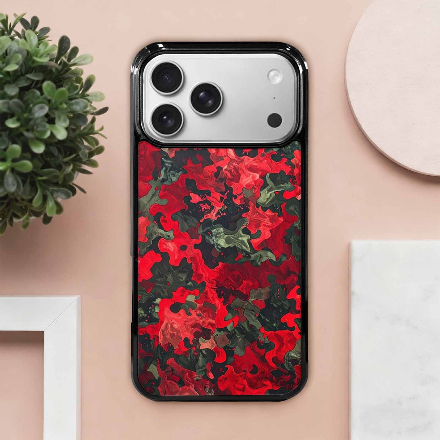 iPhone 17 Pro Max Case — Small Military Camouflage Blotch Camo, Custom Phone Case