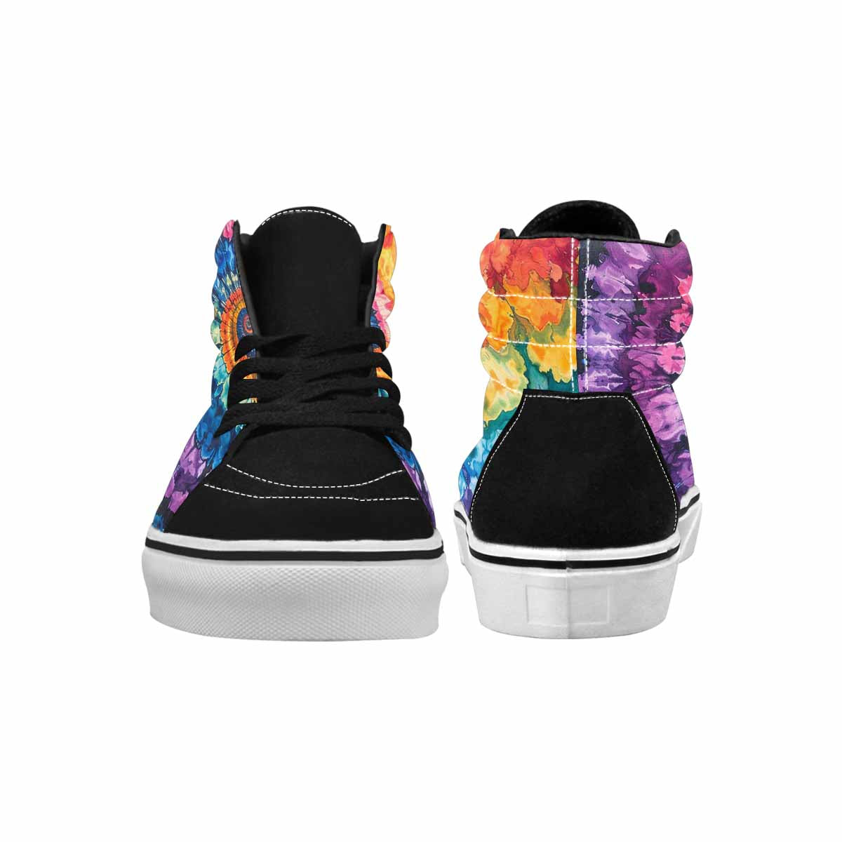 MEN'S Tie High Top Canvas Melting Art Custom Sneakers