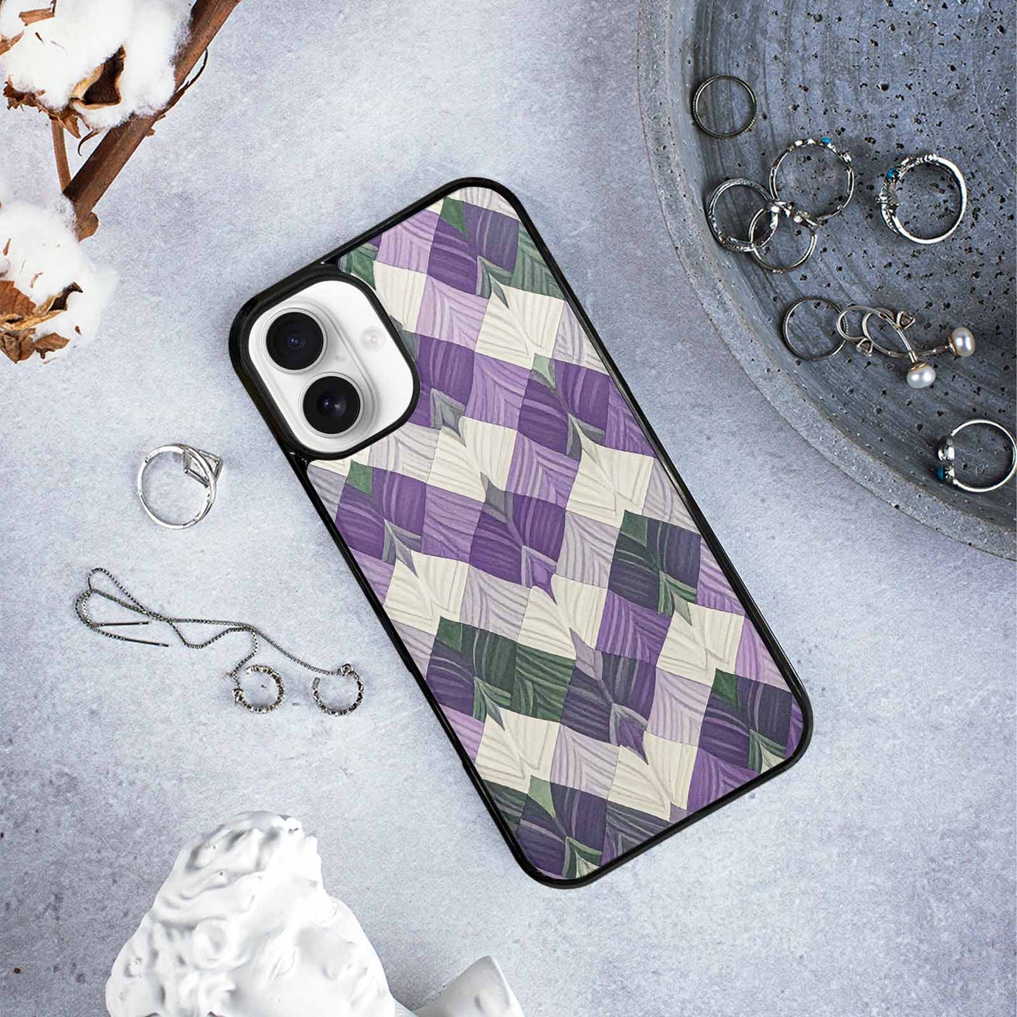 iPhone 16 Plus Case — Genderqueer Flag Color Theme Small Rainbow, Custom Art Phone Cover