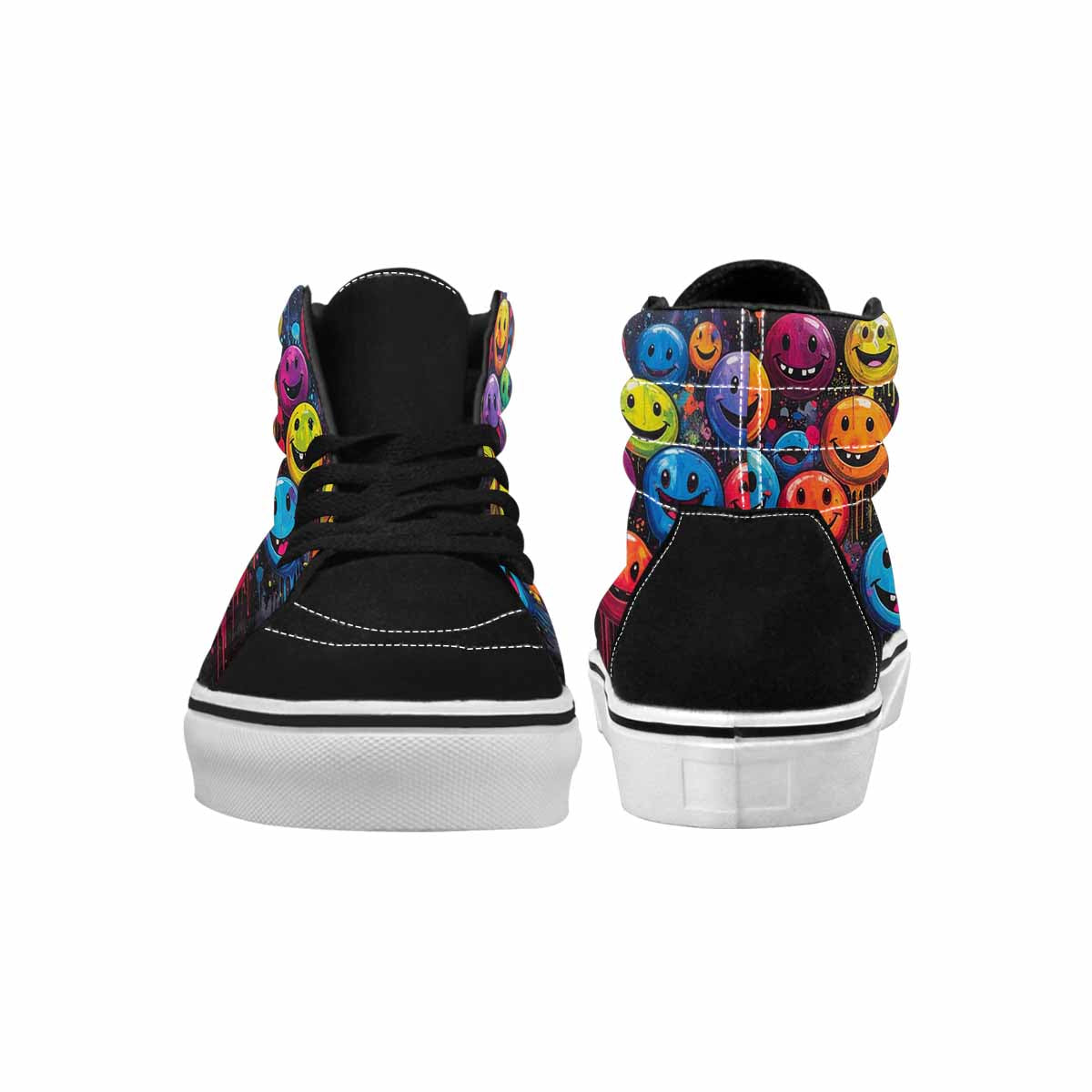 MEN'S Smiley Faces Glow High Top Canvas Y2K Shoes