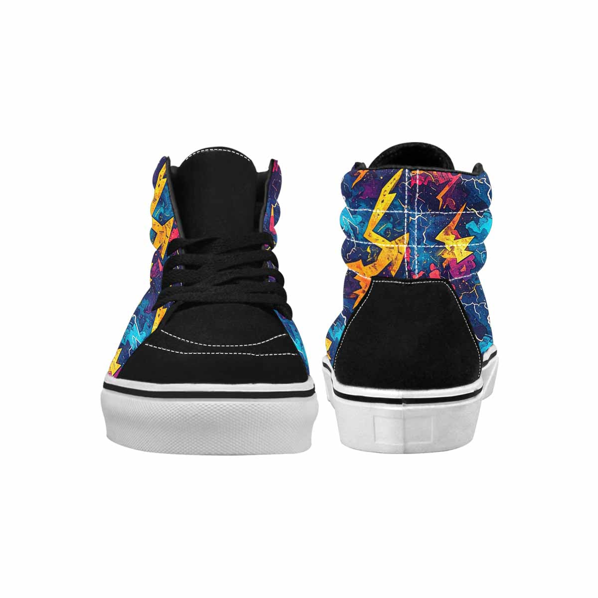 WOMEN'S Lightning Bolt High Top Canvas Vivid Custom Sneakers