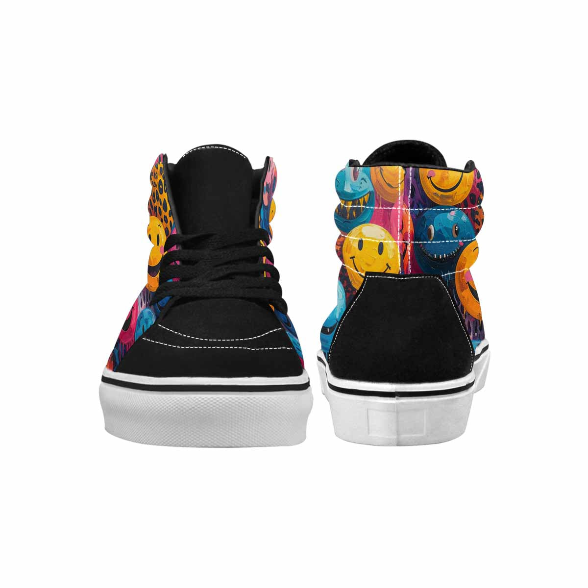 MEN'S Smiley Faces Animal High Top Canvas Vivid Sneakers