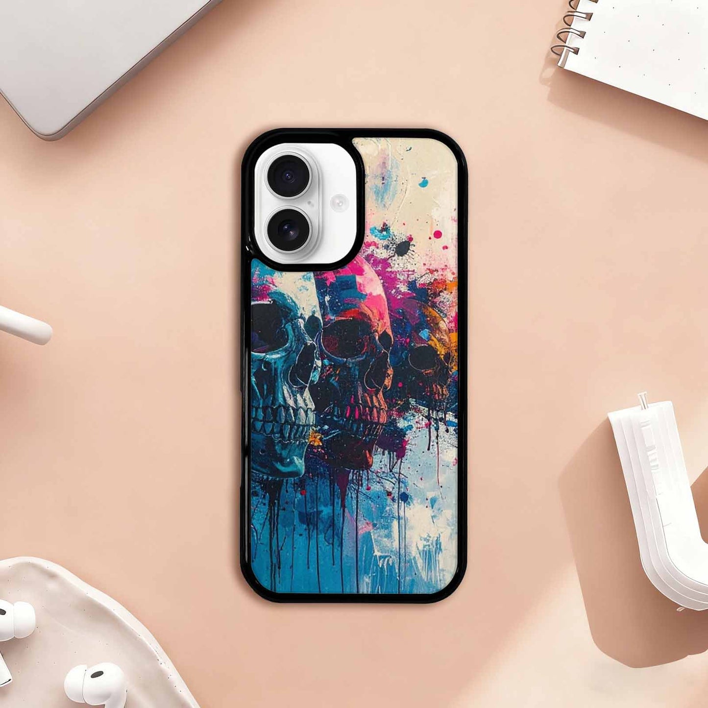 iPhone 17 Case — Skull Dark Art Gothic Print Gothic, Custom Phone Case