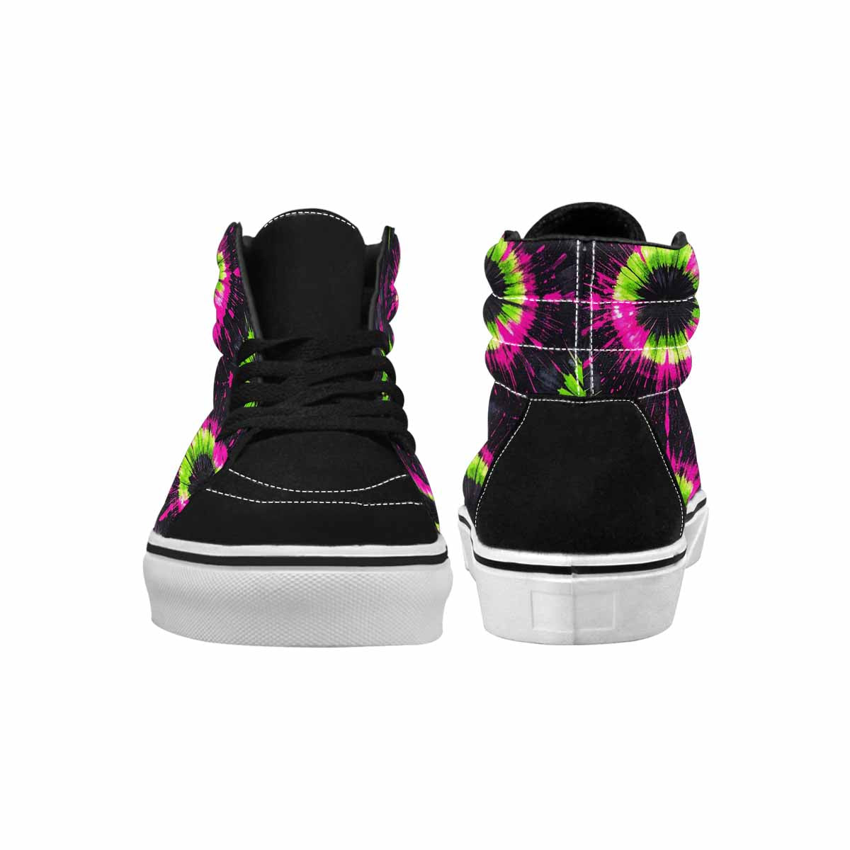 MEN'S Acid Wash Tie Dye Neon High Top Canvas Surreal Shoes