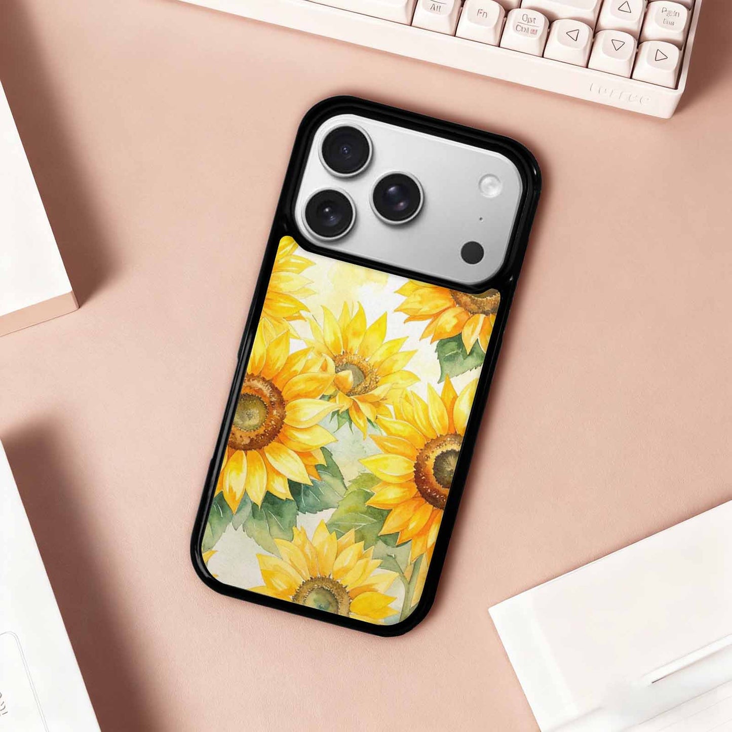 iPhone 17 Pro Case — Sunflowers Watercolor Floral, Original Design Phone Case