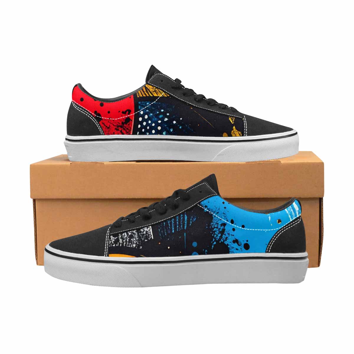 WOMEN'S Comic Book Halftone Canvas Lace-Up Grunge Shoes