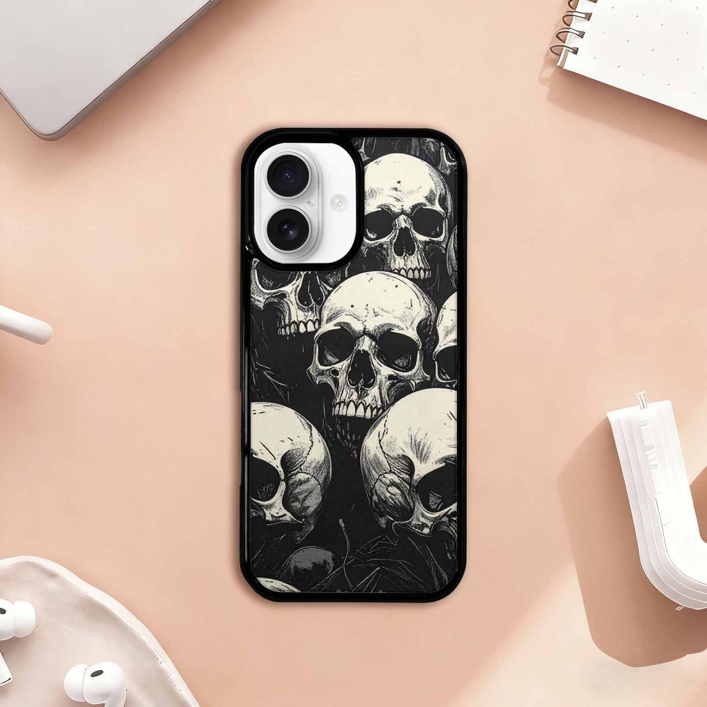 iPhone 17 Case — Skull Dark Art Gothic Print Gothic, Custom Print Case Cover