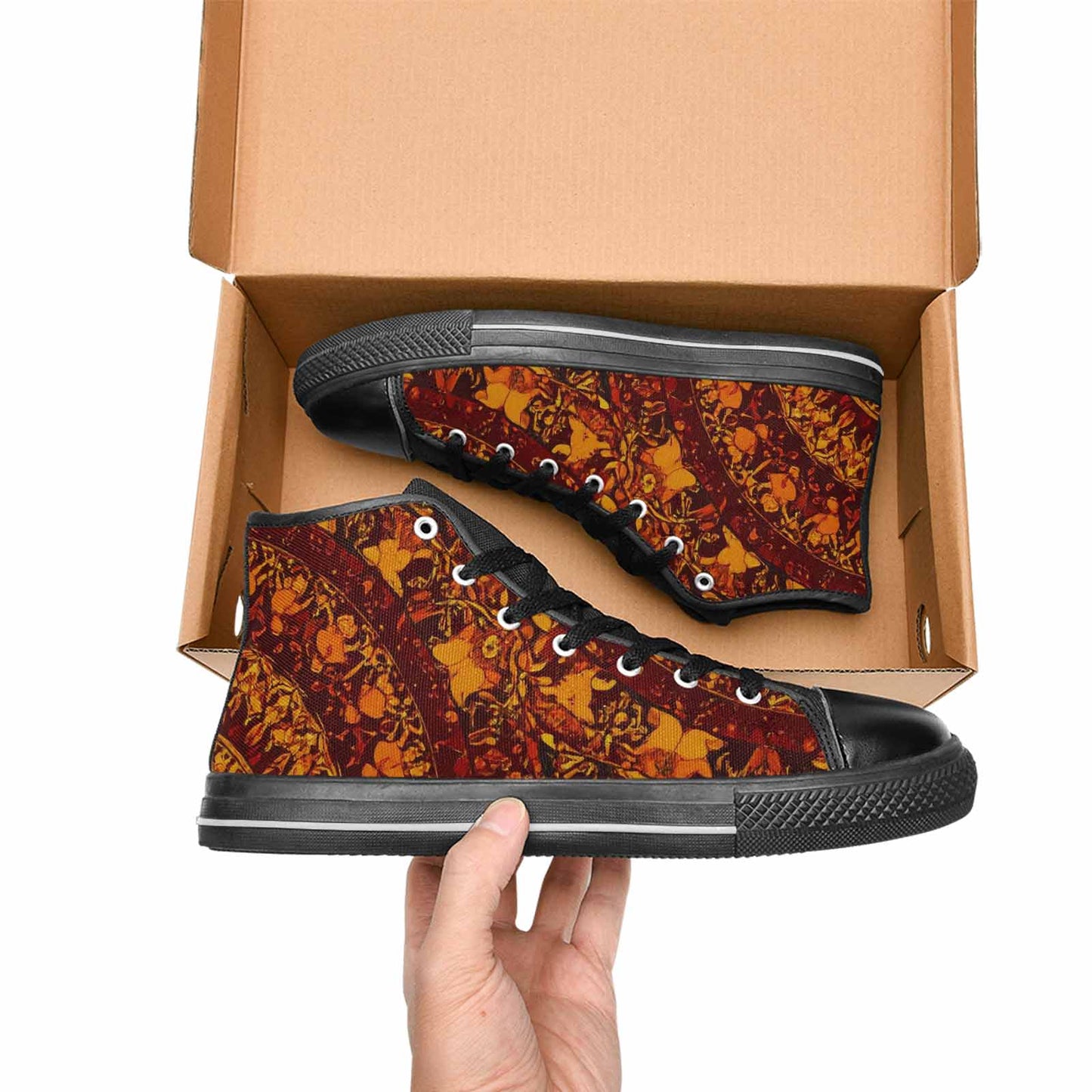MEN'S Mandala Lions High Top Canvas Y2K Shoes