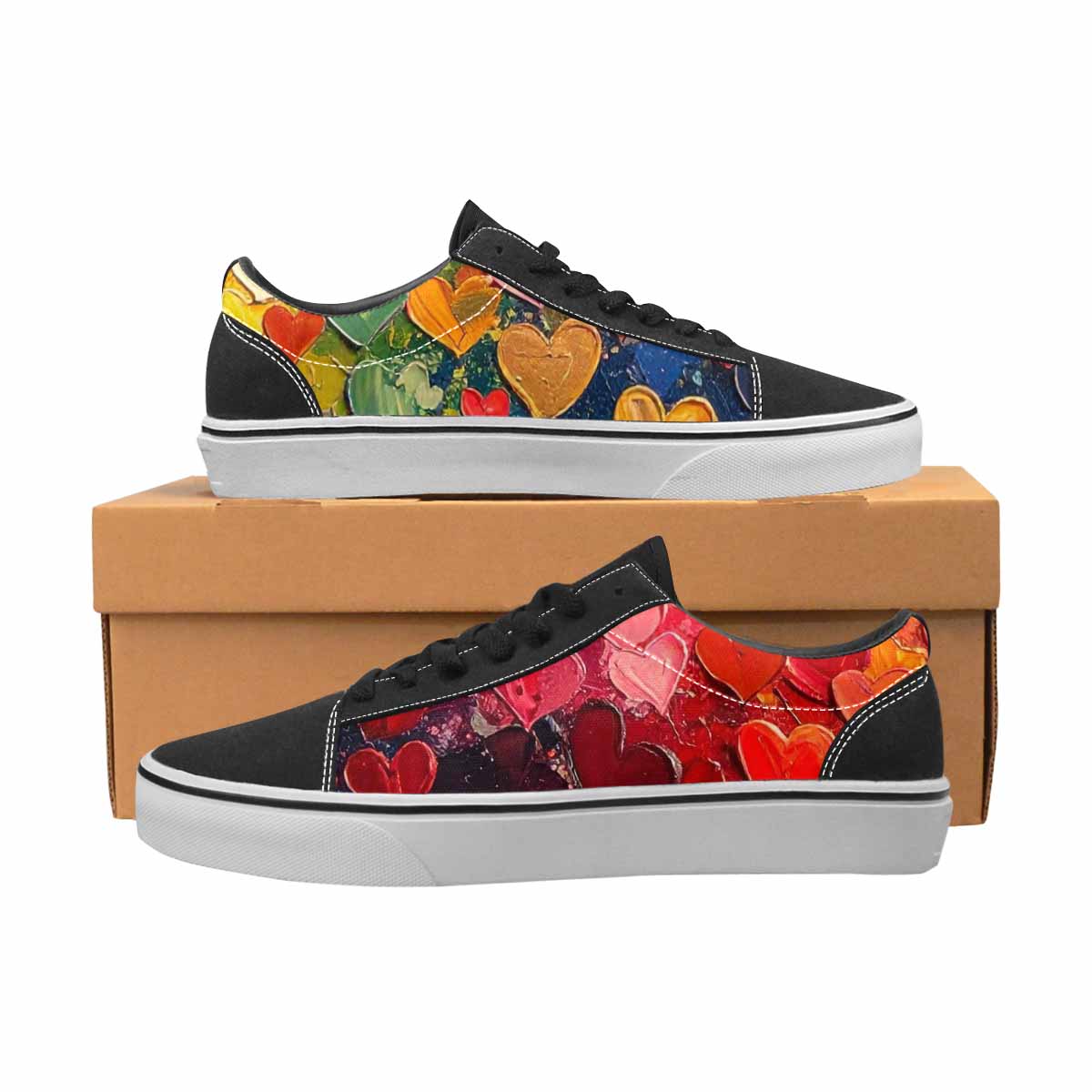MEN'S Hearts Full Color Canvas Statement Surreal Sneakers