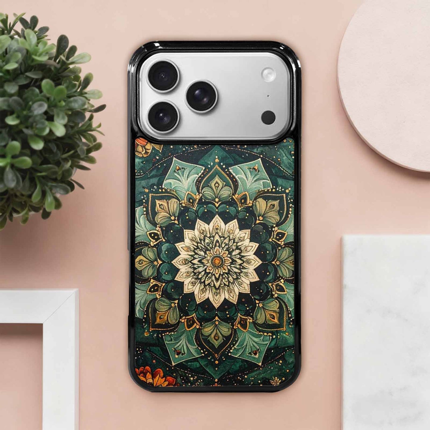 iPhone 17 Pro Max Case — Small Mandala Pattern, Randomly Floral, Custom Art Phone Cover