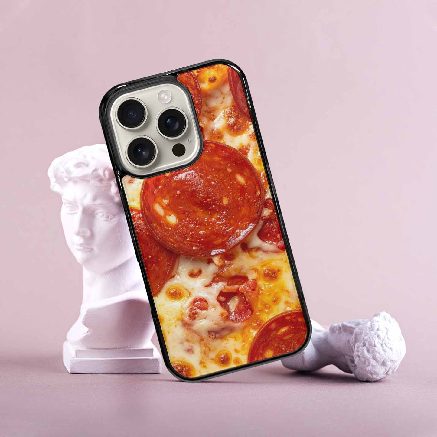 iPhone 16 Pro Case — Pepperoni Pizza Print, Custom Designed Case Cover