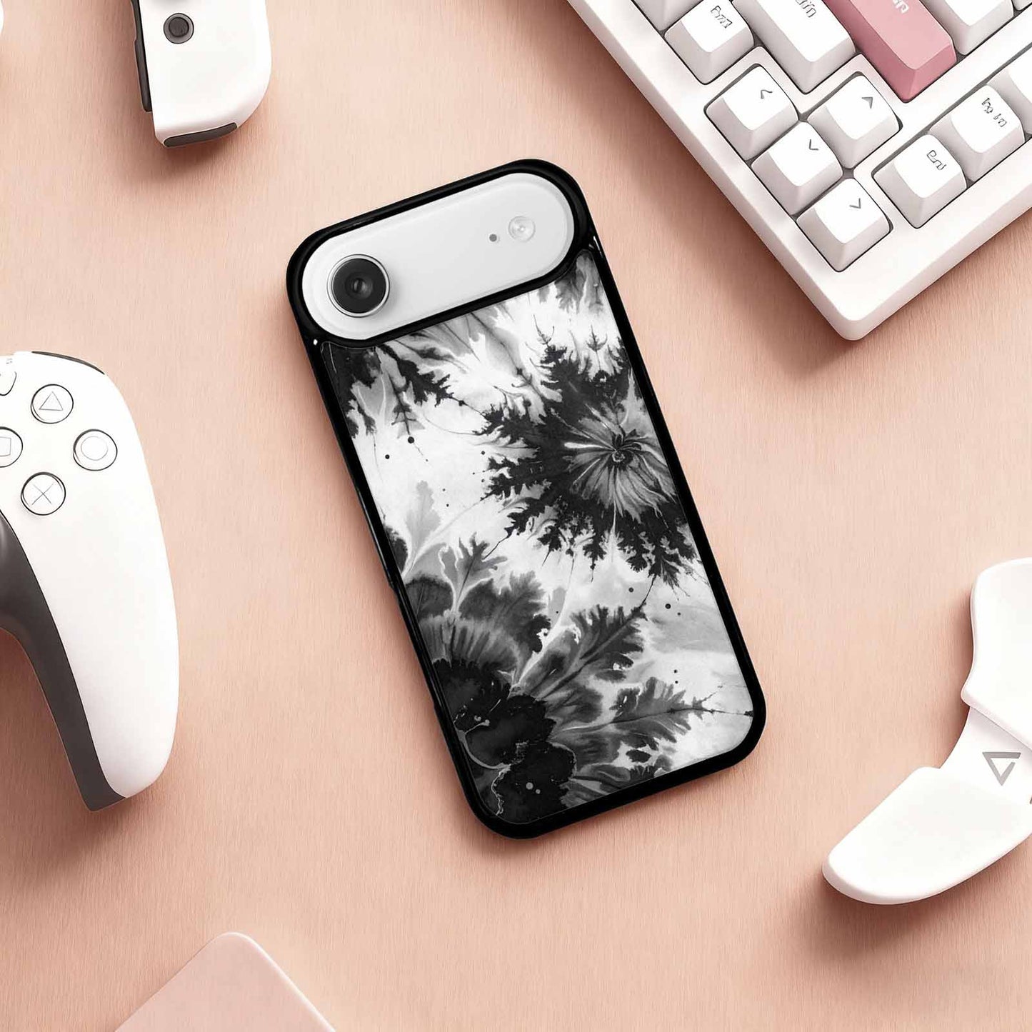 iPhone 17 Air Case — Tie Dye Acid Wash Black Tie, Custom Designed Case Cover