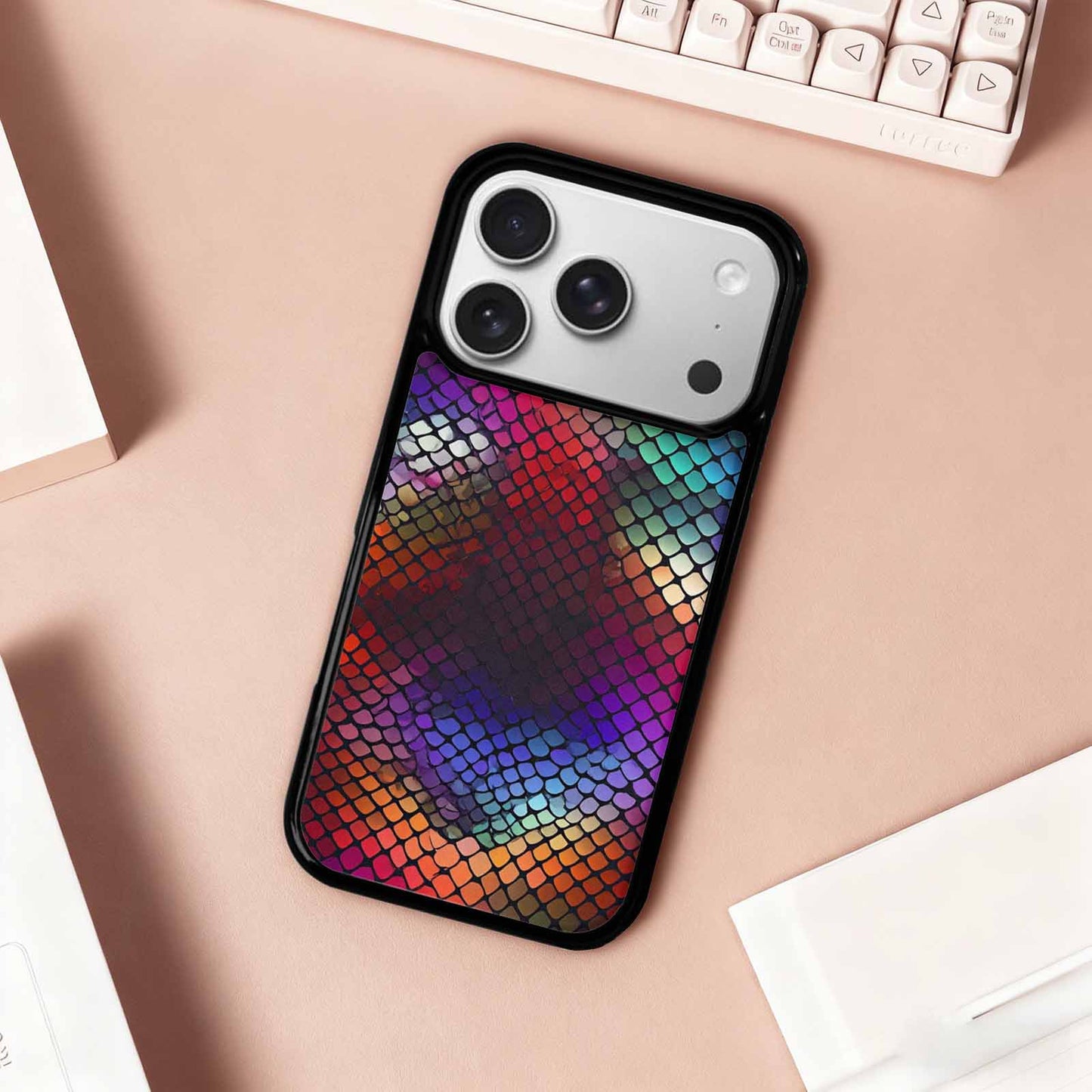 iPhone 17 Pro Case — Snake Print Dark Seamless Pattern Animal, Custom Printed Phone Case