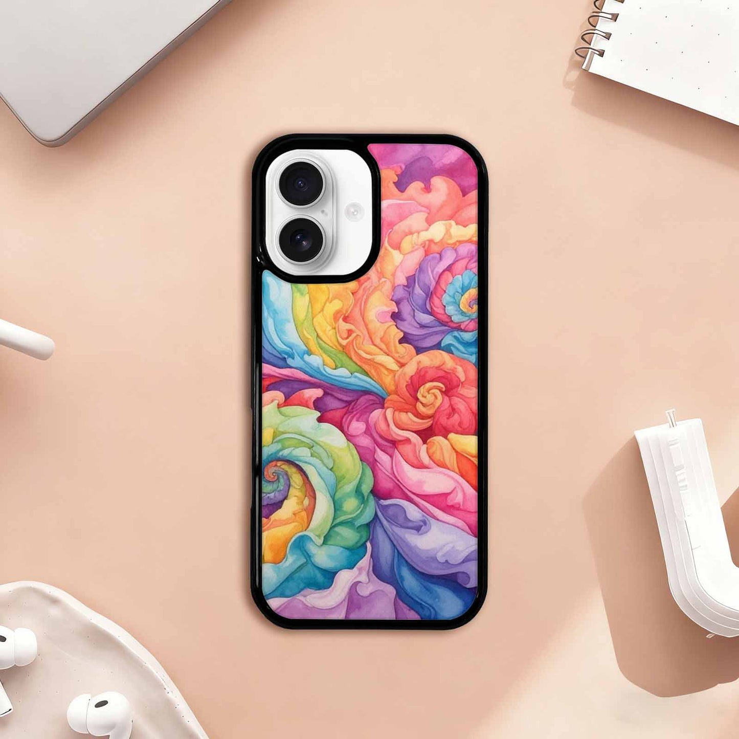 iPhone 17 Case — Tie Dye Swirls Tie Dye Tie, Personalized Phone Case