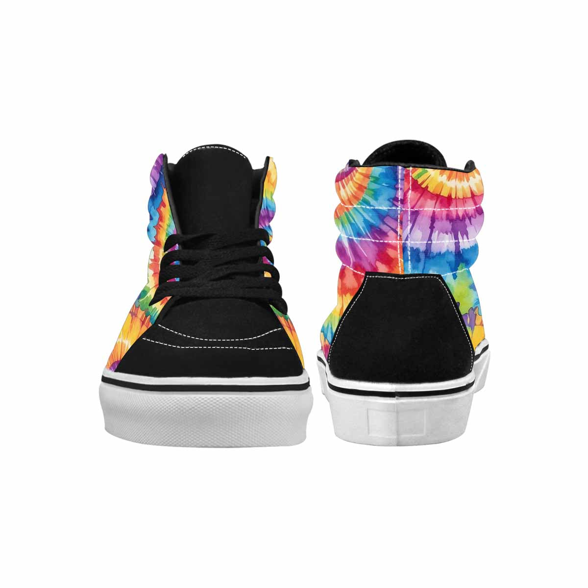 WOMEN'S Tie Dye - High Top Canvas Neon Fantasy Custom Sneakers