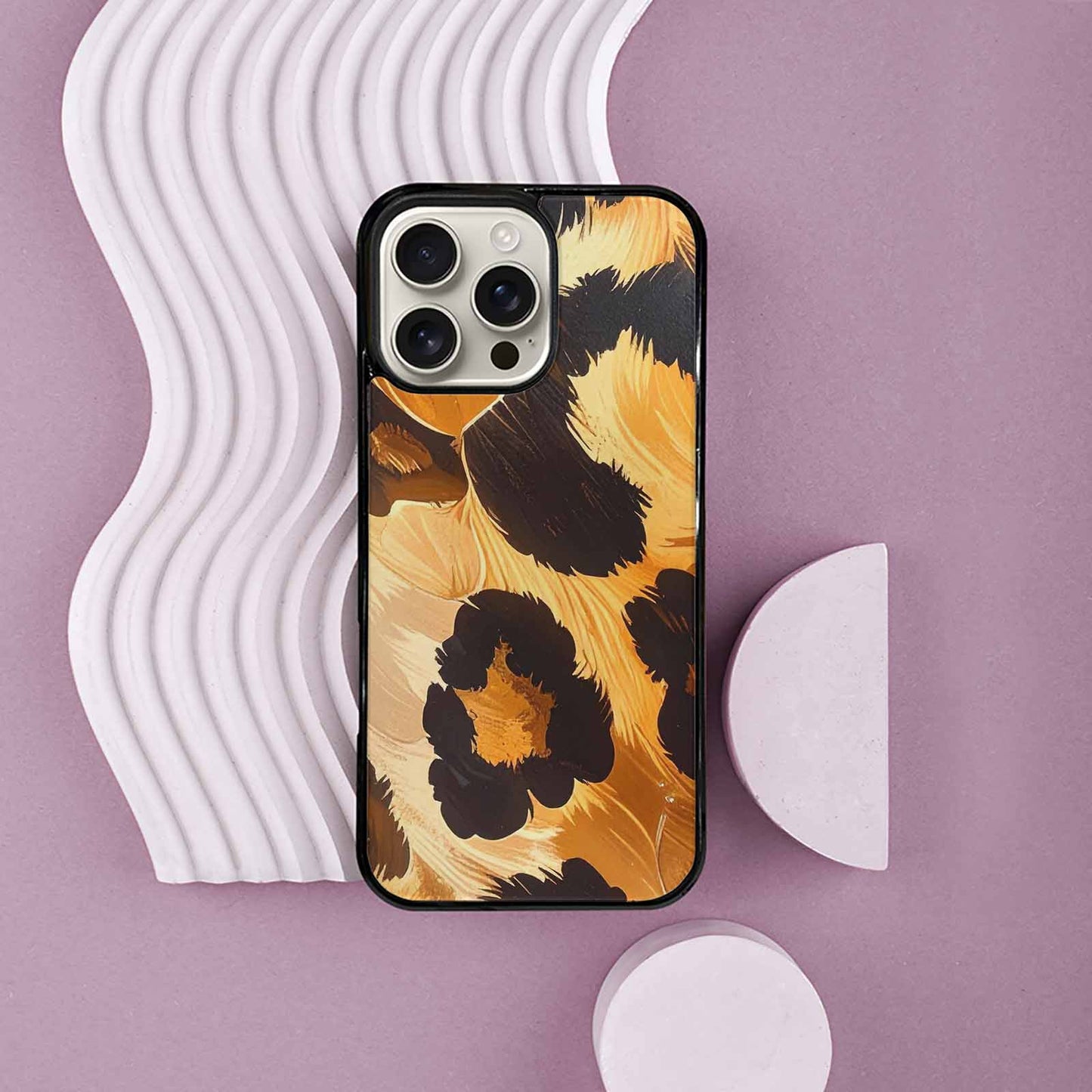 iPhone 16 Pro Max Case — Leopard Soft Airbrush Gradient, Custom Designed Case Cover