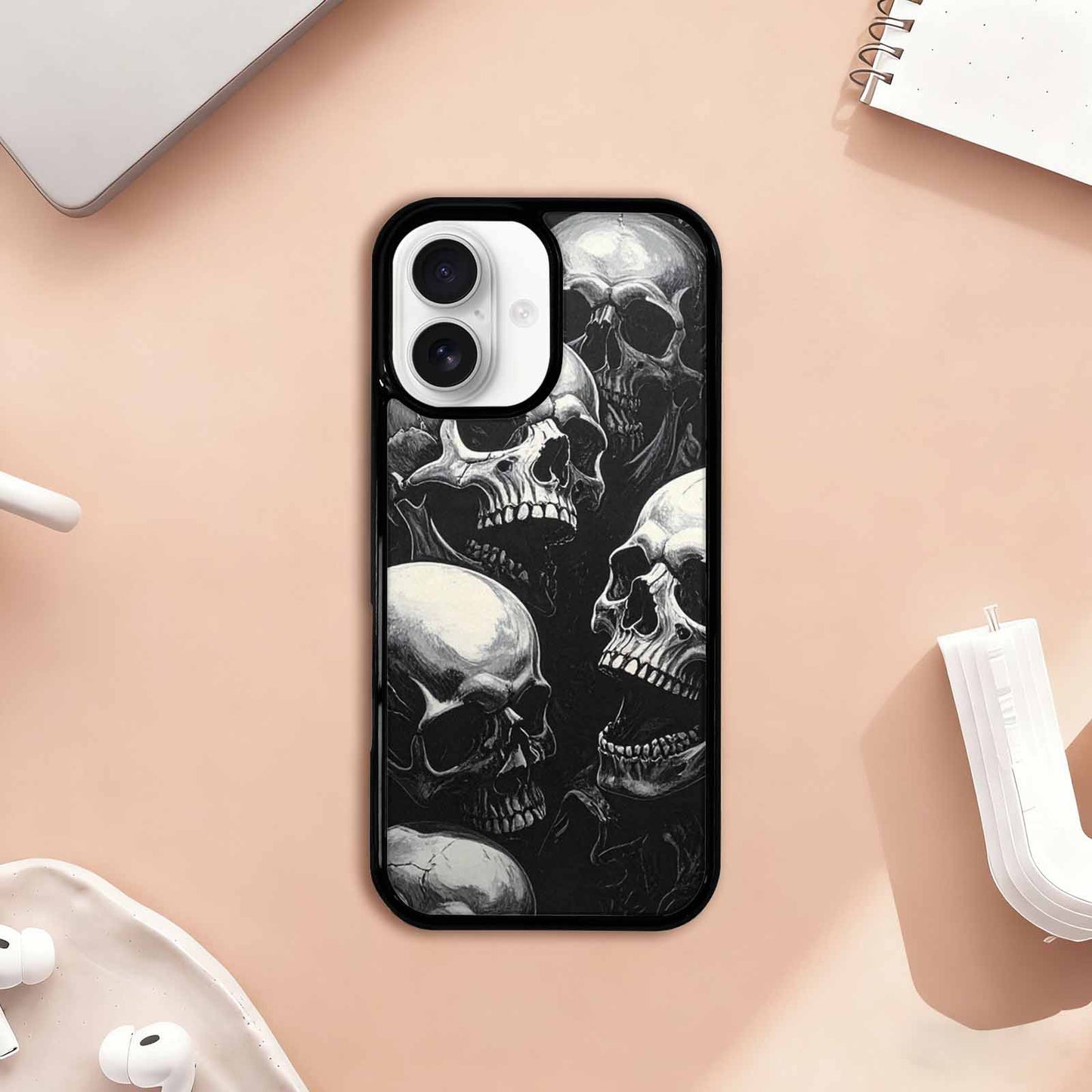 iPhone 17 Case — Skull Dark Art Gothic Print Gothic, Custom Print Case Cover