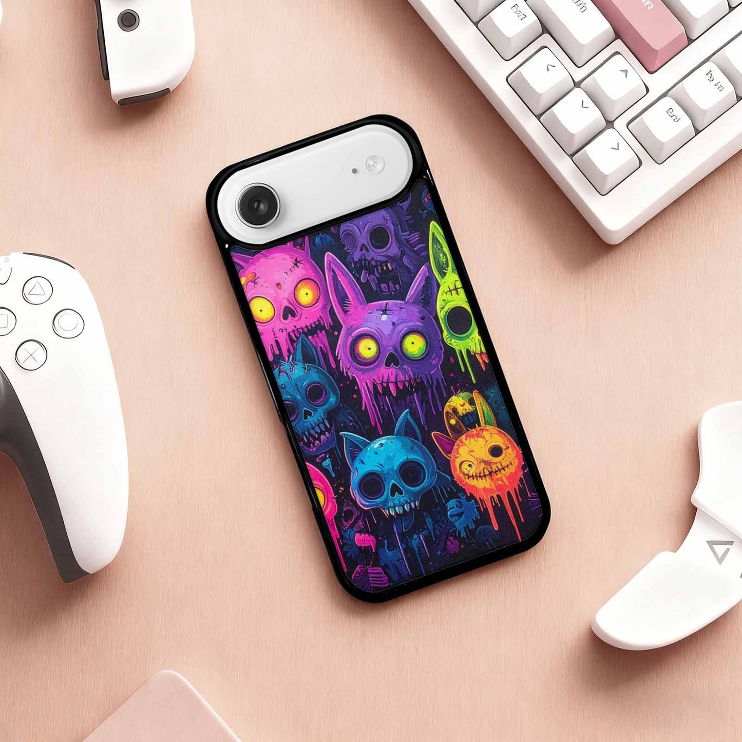 iPhone 17 Air Case — Mixed Toxic Glow Creature Pattern Cartoon, Custom Designed Case Cover