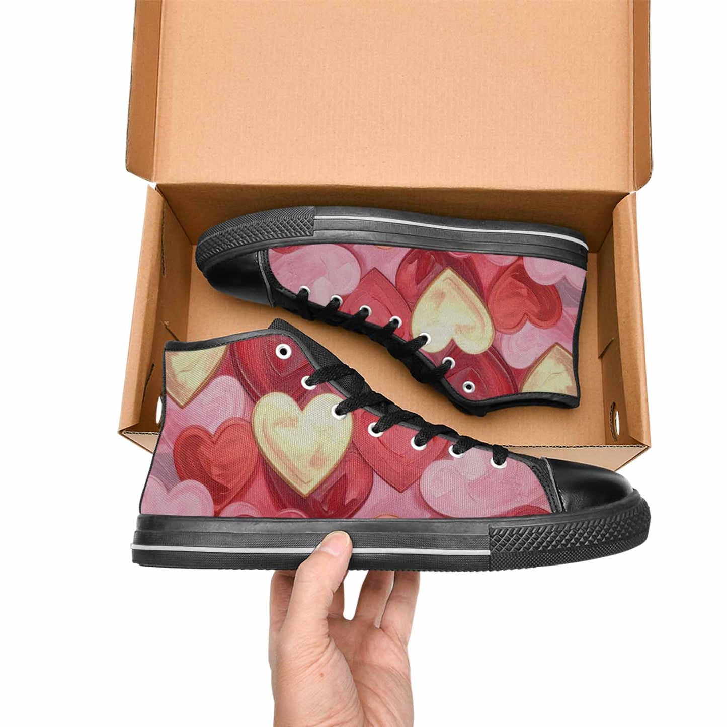 MEN'S No Words Or High Top Canvas Surreal Custom Sneakers