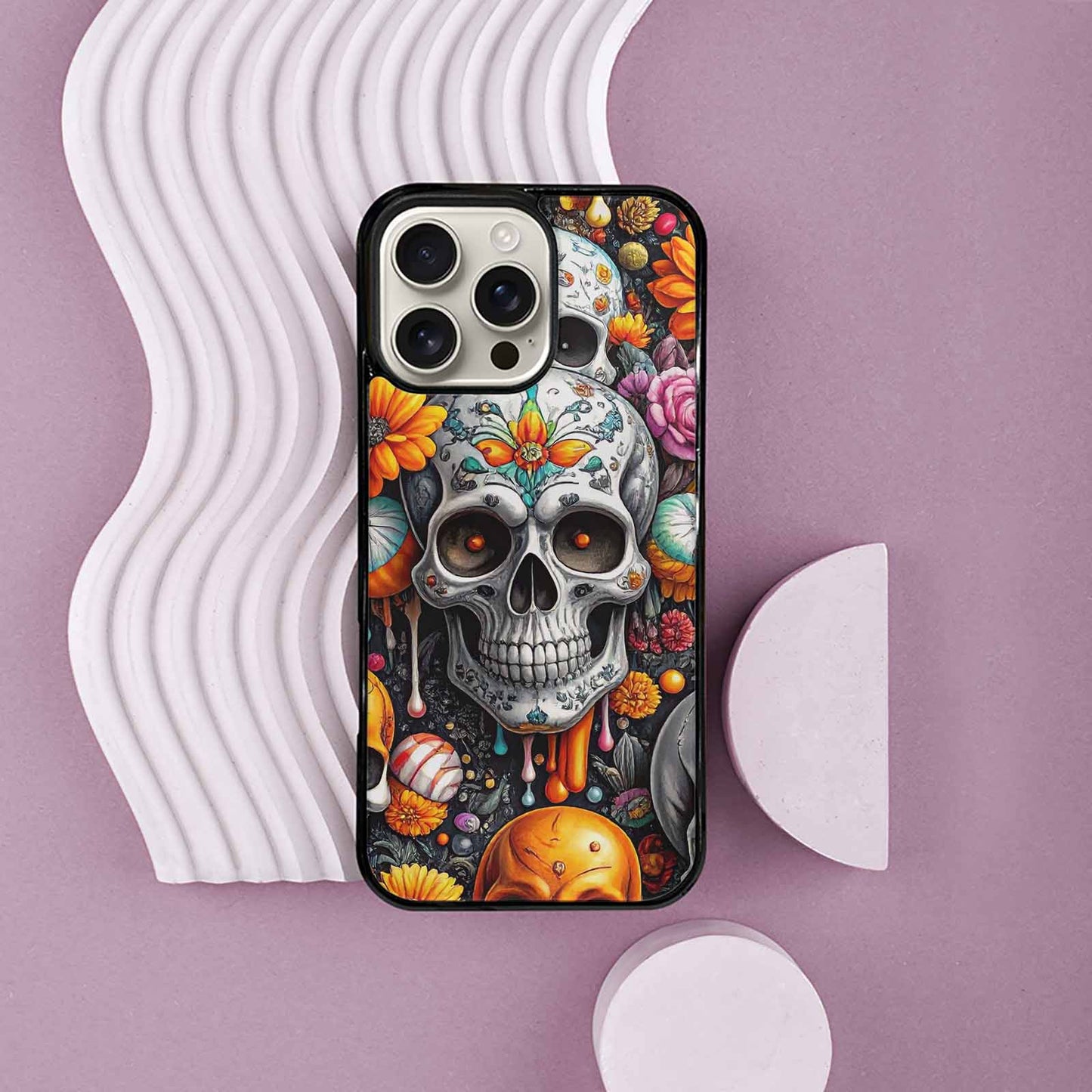 iPhone 16 Pro Max Case — Greyscale Black And White Dark Black, Custom Made Phone Cover