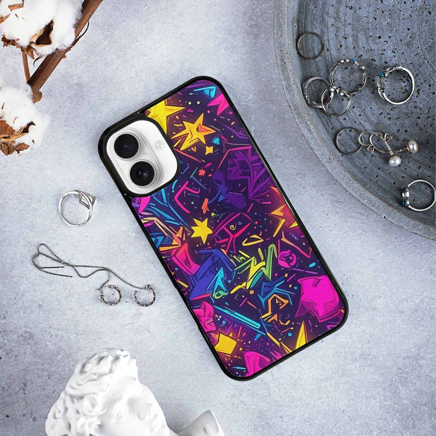 iPhone 16 Plus Case — 80s Retro Motif 80s Retro Motifs, Unique Phone Case Design
