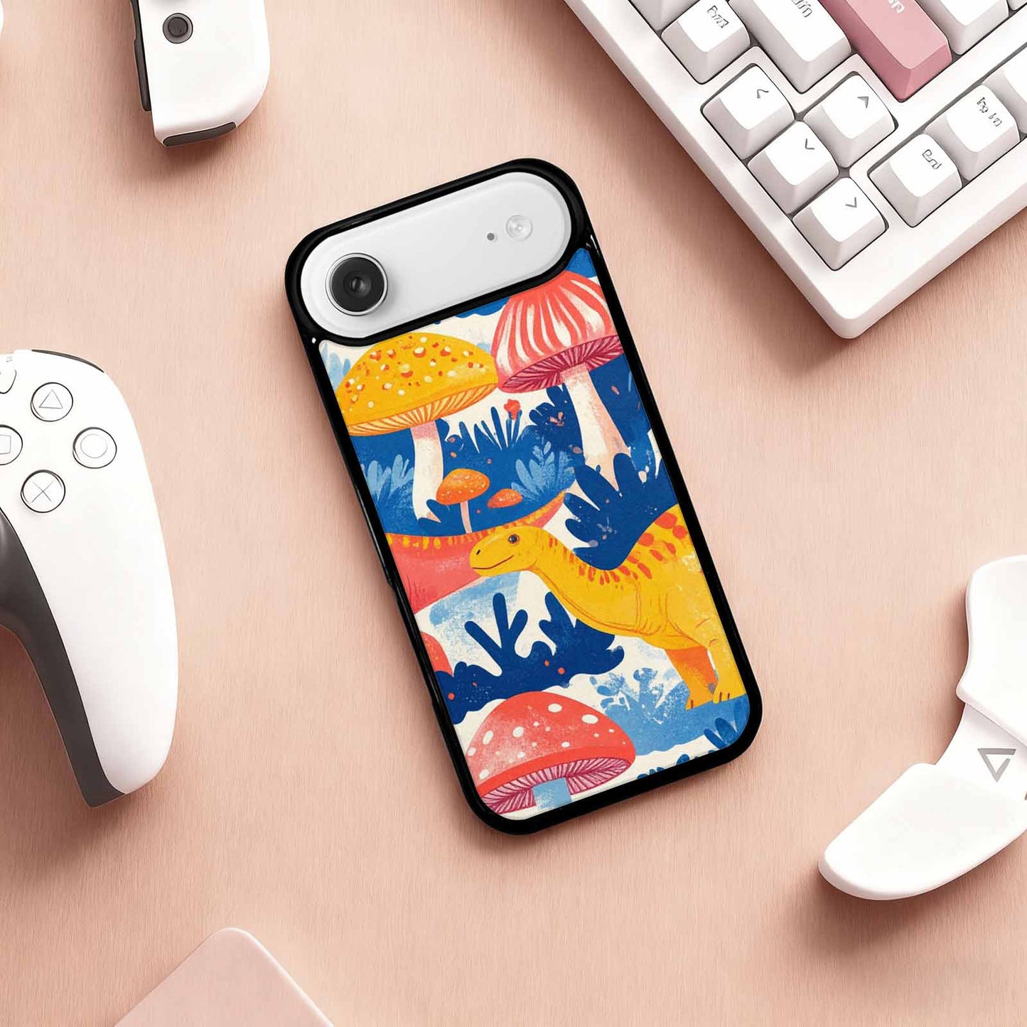iPhone 17 Air Case — Vintage Dinosaurs Mushroom Retro Vintage, Custom Designed Case Cover