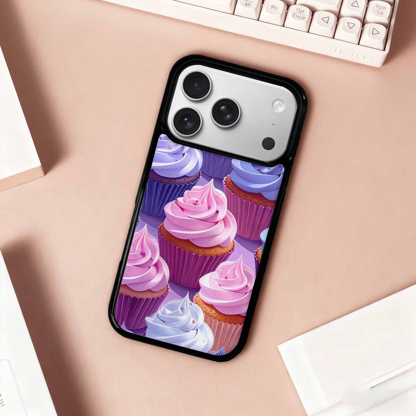 iPhone 17 Pro Case — Chrome Retro Cupcake Retro Vintage, Custom Art Phone Cover